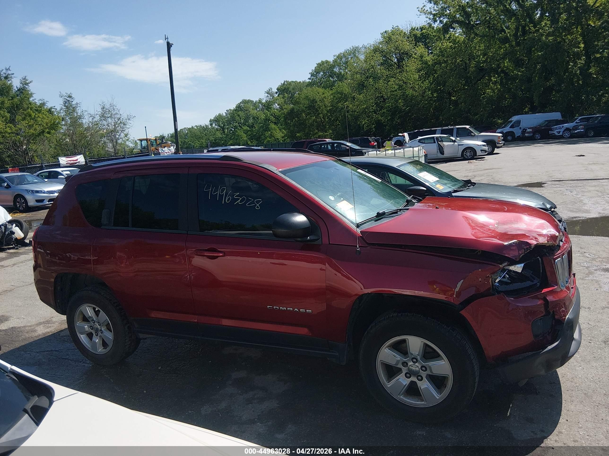 2015 Jeep Compass Sport Red vin: 1C4NJCBA6FD226152