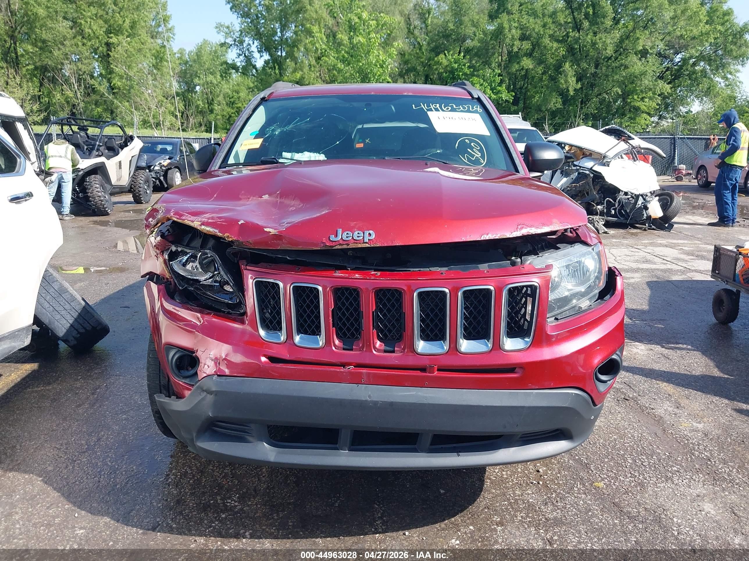 2015 Jeep Compass Sport Red vin: 1C4NJCBA6FD226152