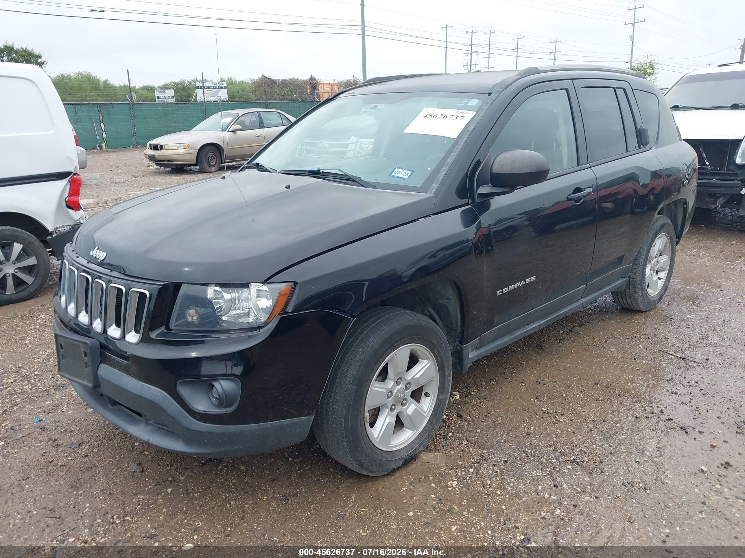 2015 Jeep Compass Sport Черный vin: 1C4NJCBA6FD325831