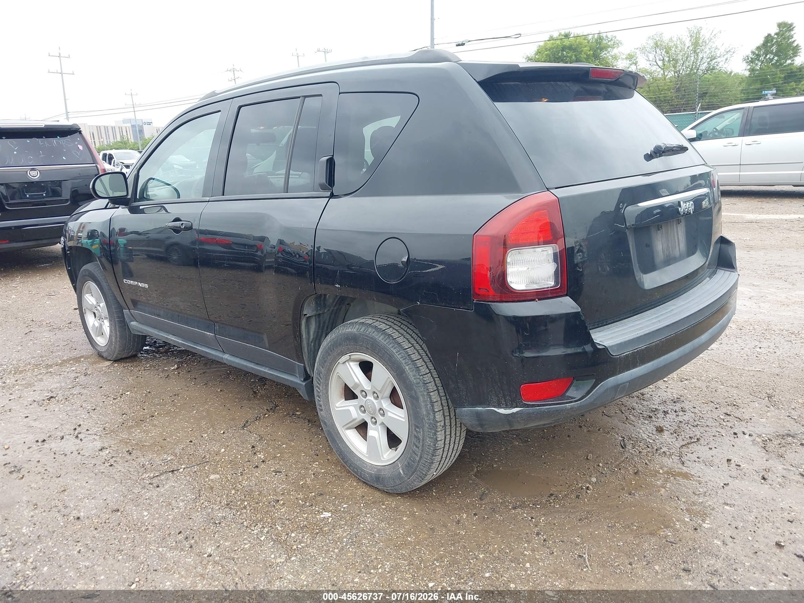 2015 Jeep Compass Sport Черный vin: 1C4NJCBA6FD325831