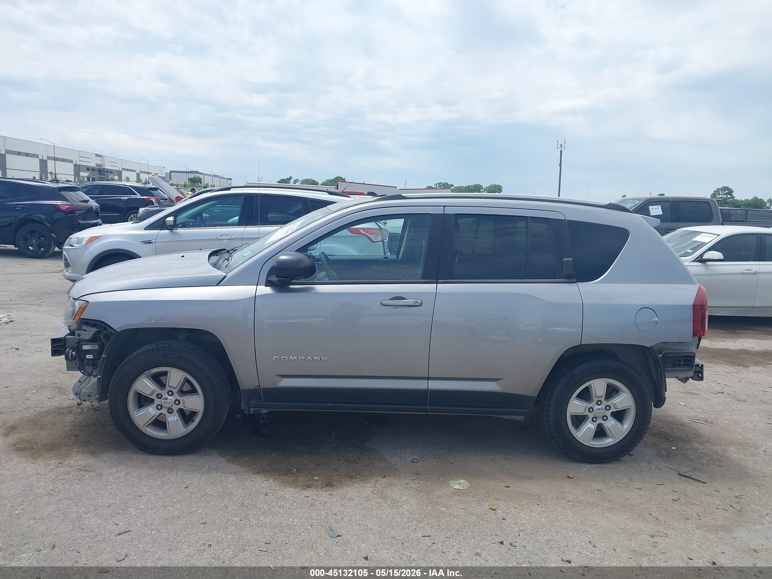 2015 Jeep Compass Sport Silver vin: 1C4NJCBA6FD418526