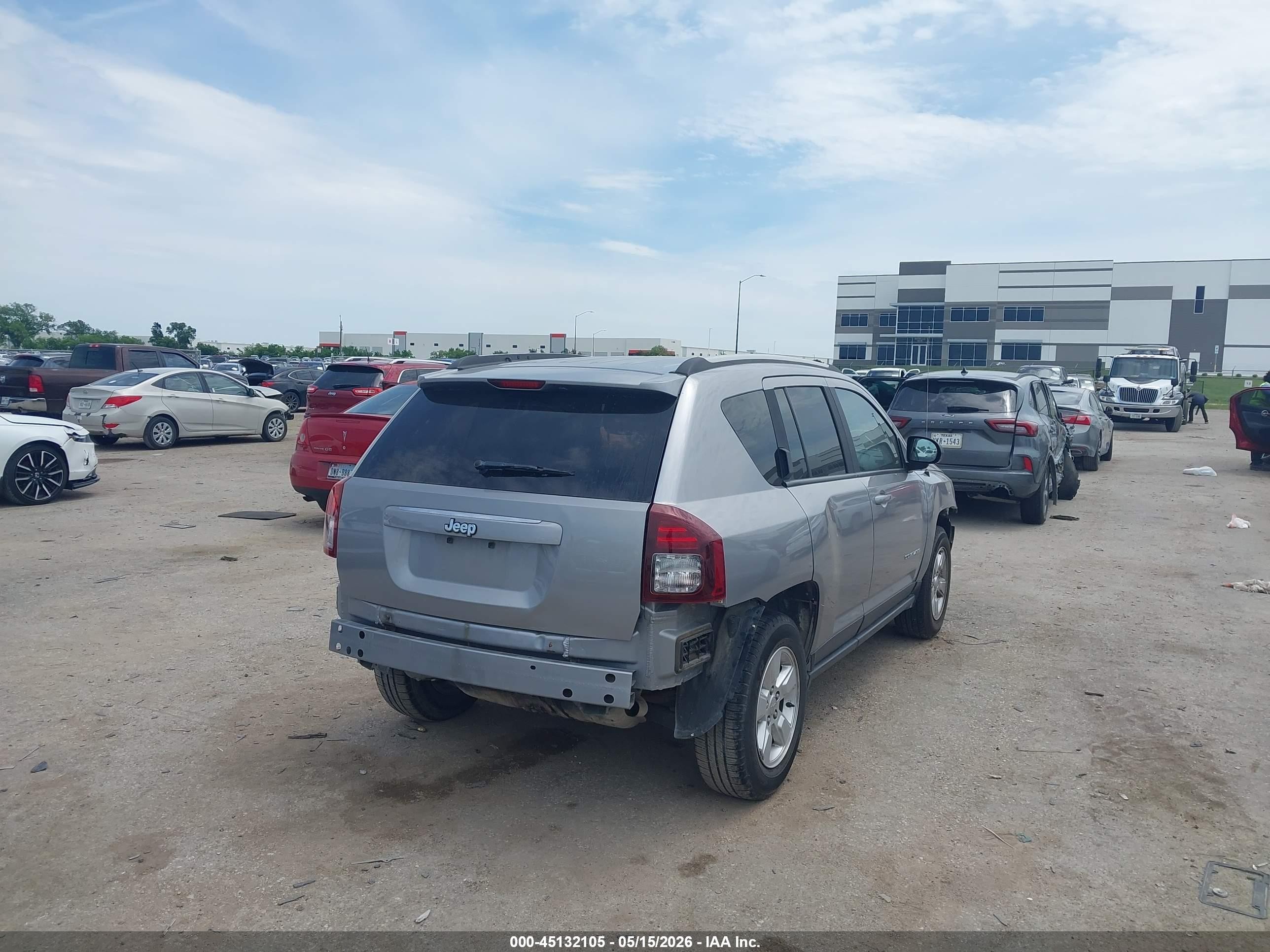 2015 Jeep Compass Sport Silver vin: 1C4NJCBA6FD418526