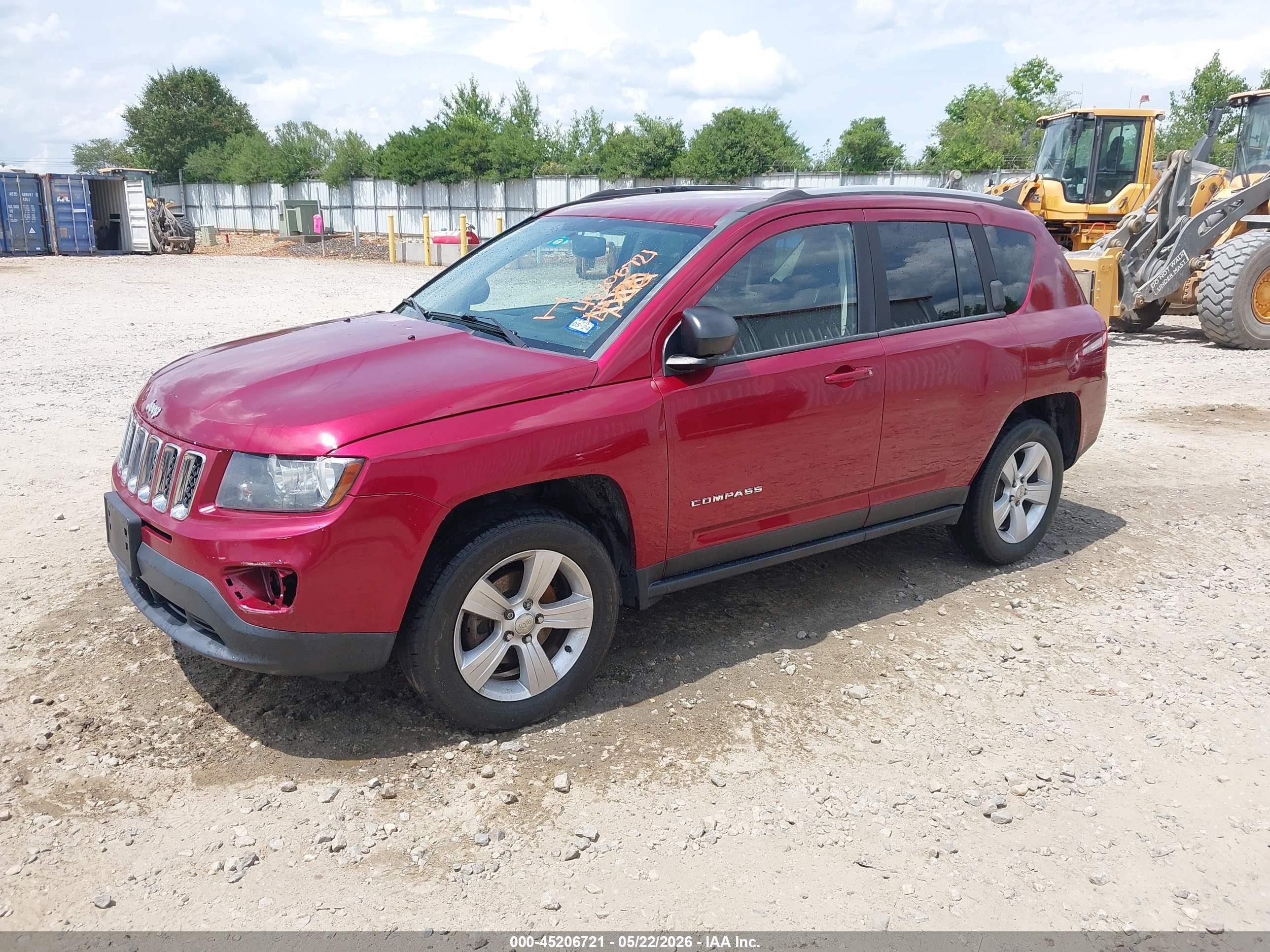 2016 Jeep Compass Sport Red vin: 1C4NJCBA6GD512892