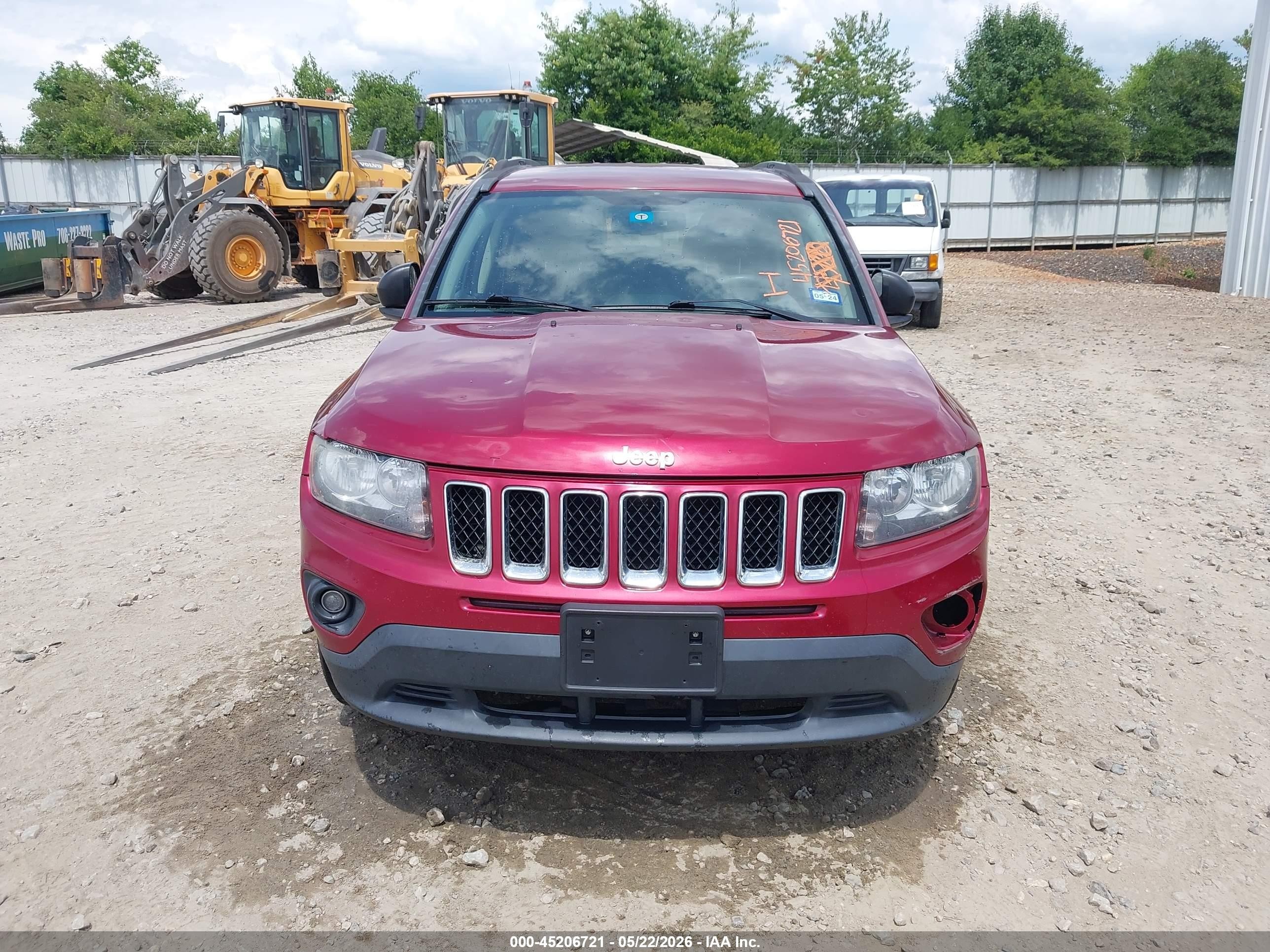 2016 Jeep Compass Sport Red vin: 1C4NJCBA6GD512892