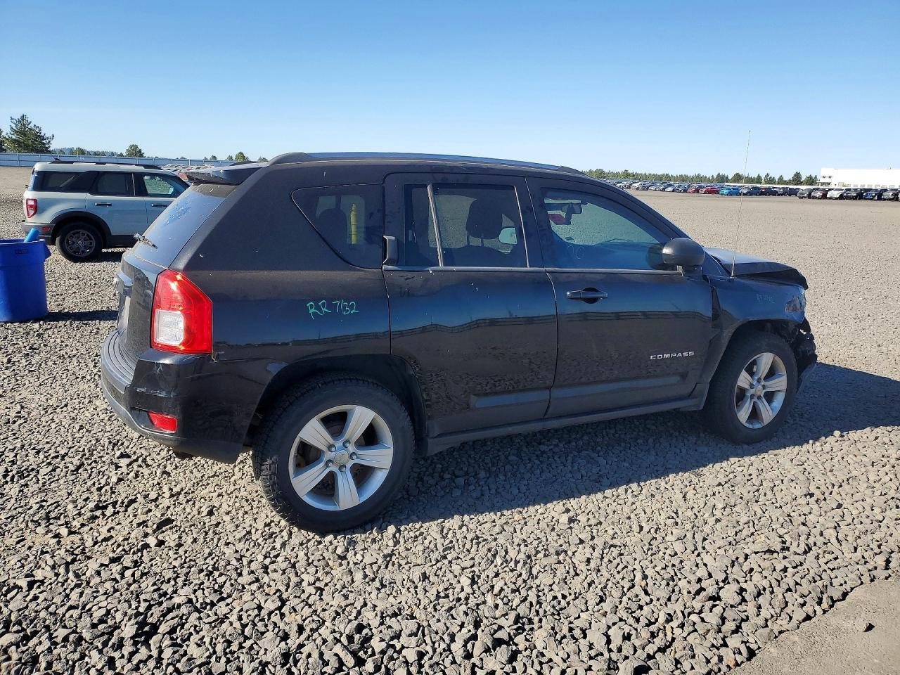 2012 Jeep Compass Sport Black vin: 1C4NJCBA7CD601039