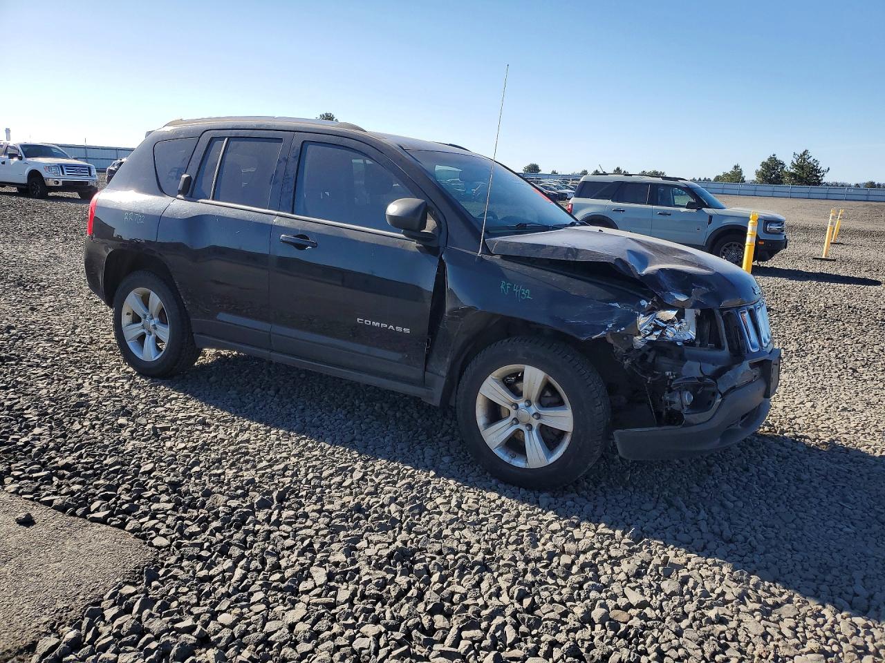 2012 Jeep Compass Sport Black vin: 1C4NJCBA7CD601039