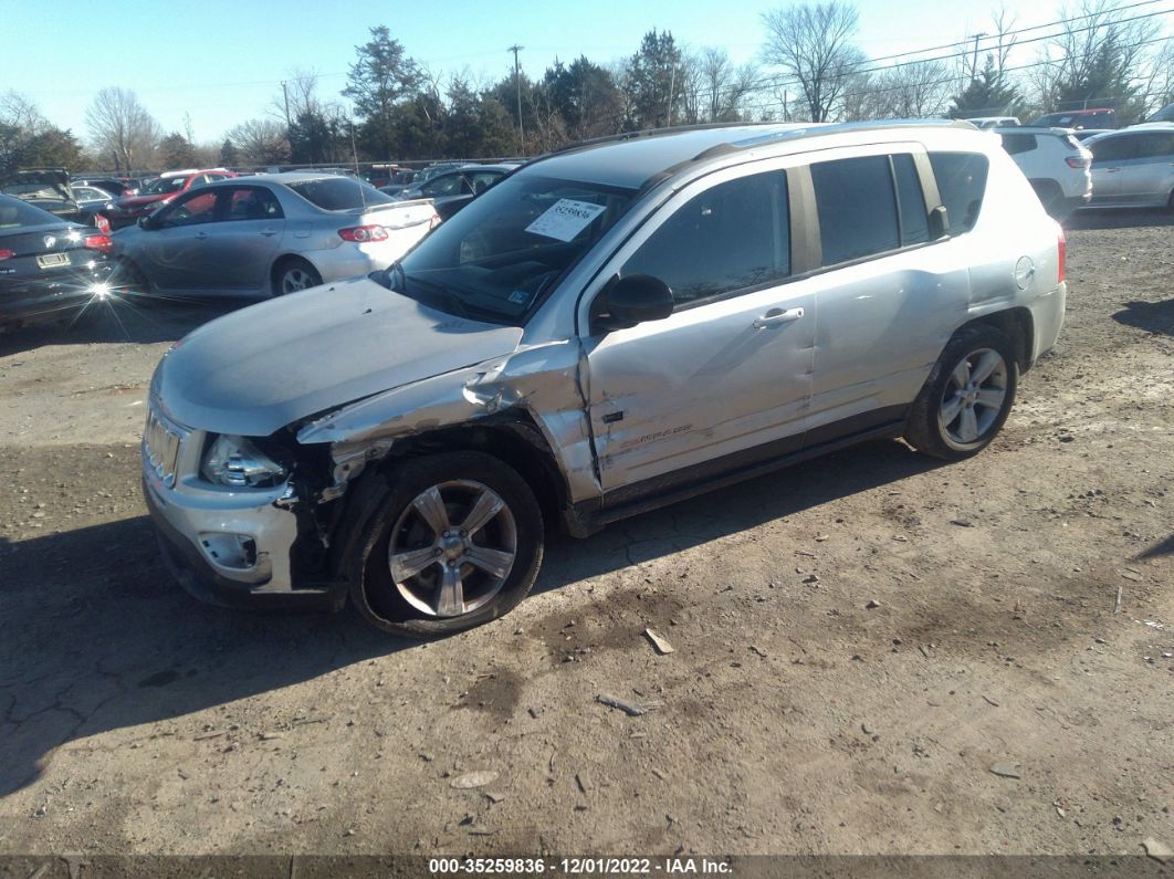 2012 Jeep Compass Sport Silver vin: 1C4NJCBA7CD610548