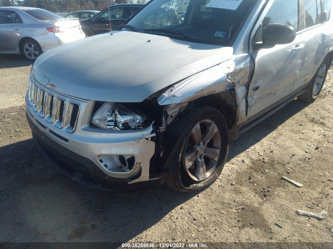 2012 Jeep Compass Sport Silver vin: 1C4NJCBA7CD610548