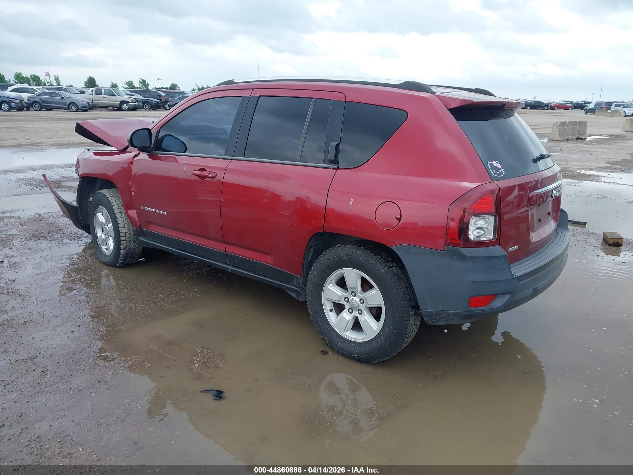 2014 Jeep Compass Sport Red vin: 1C4NJCBA7ED504958