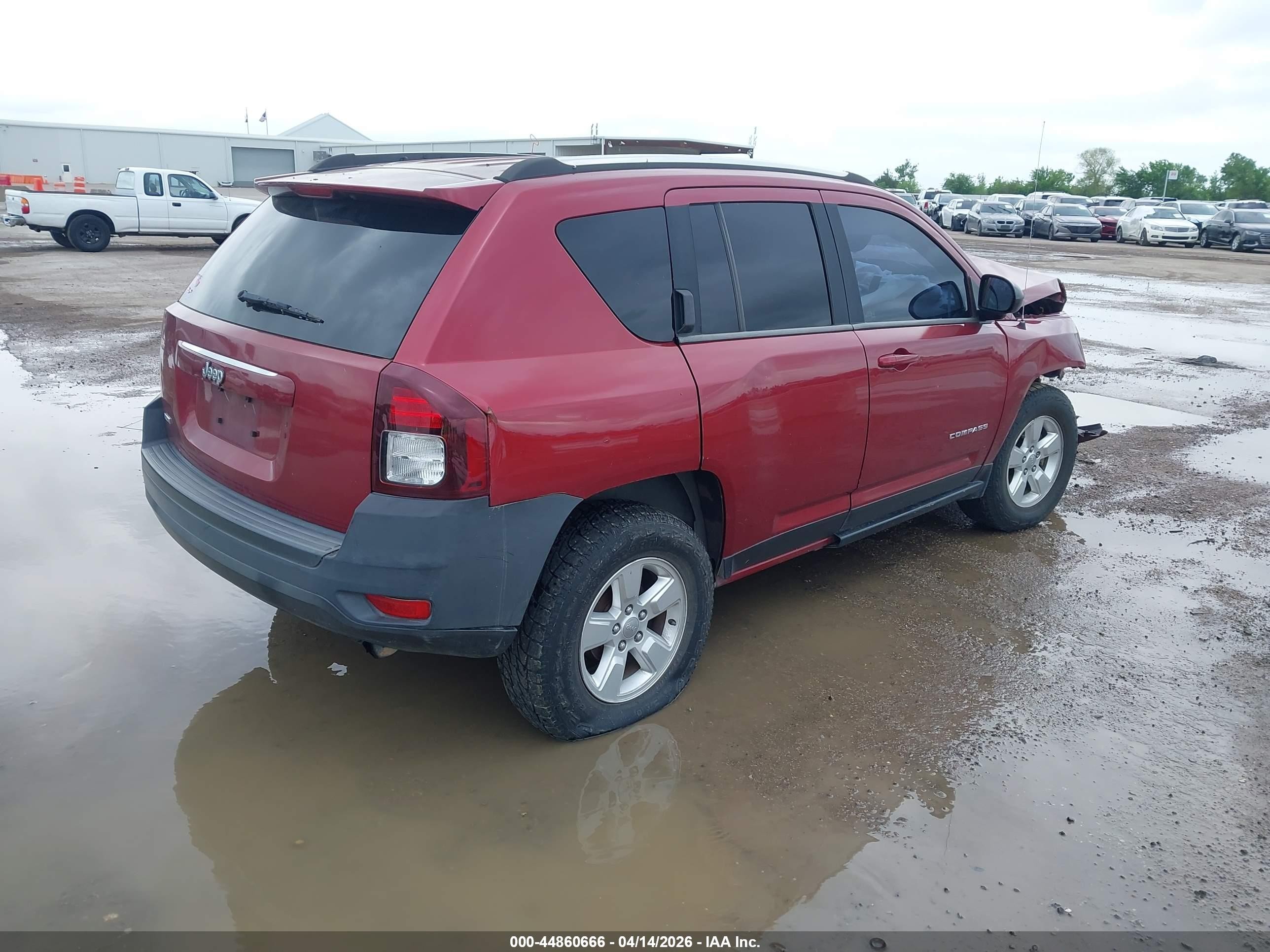 2014 Jeep Compass Sport Red vin: 1C4NJCBA7ED504958