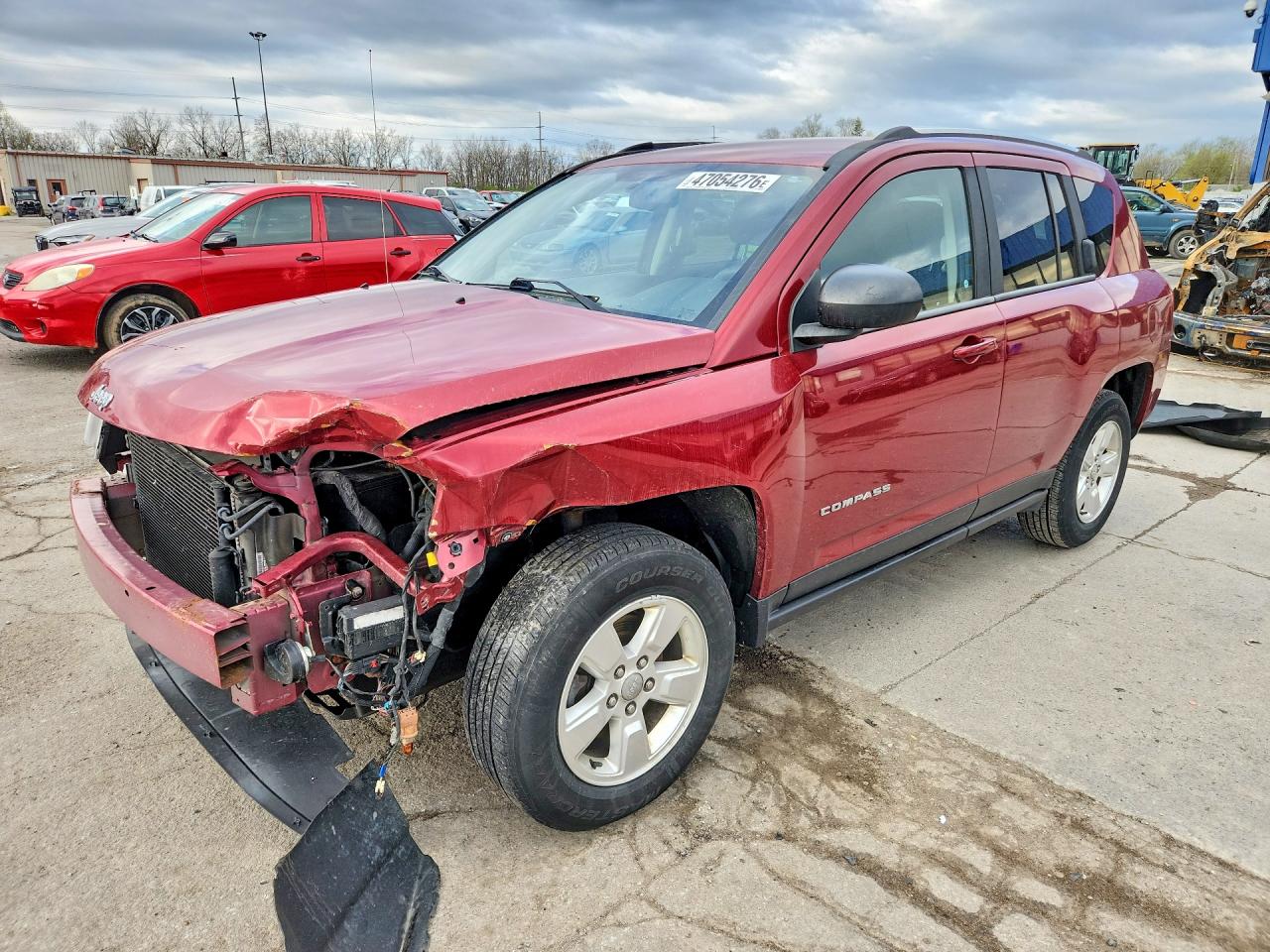 2014 Jeep Compass Sport Burgundy vin: 1C4NJCBA7ED508153