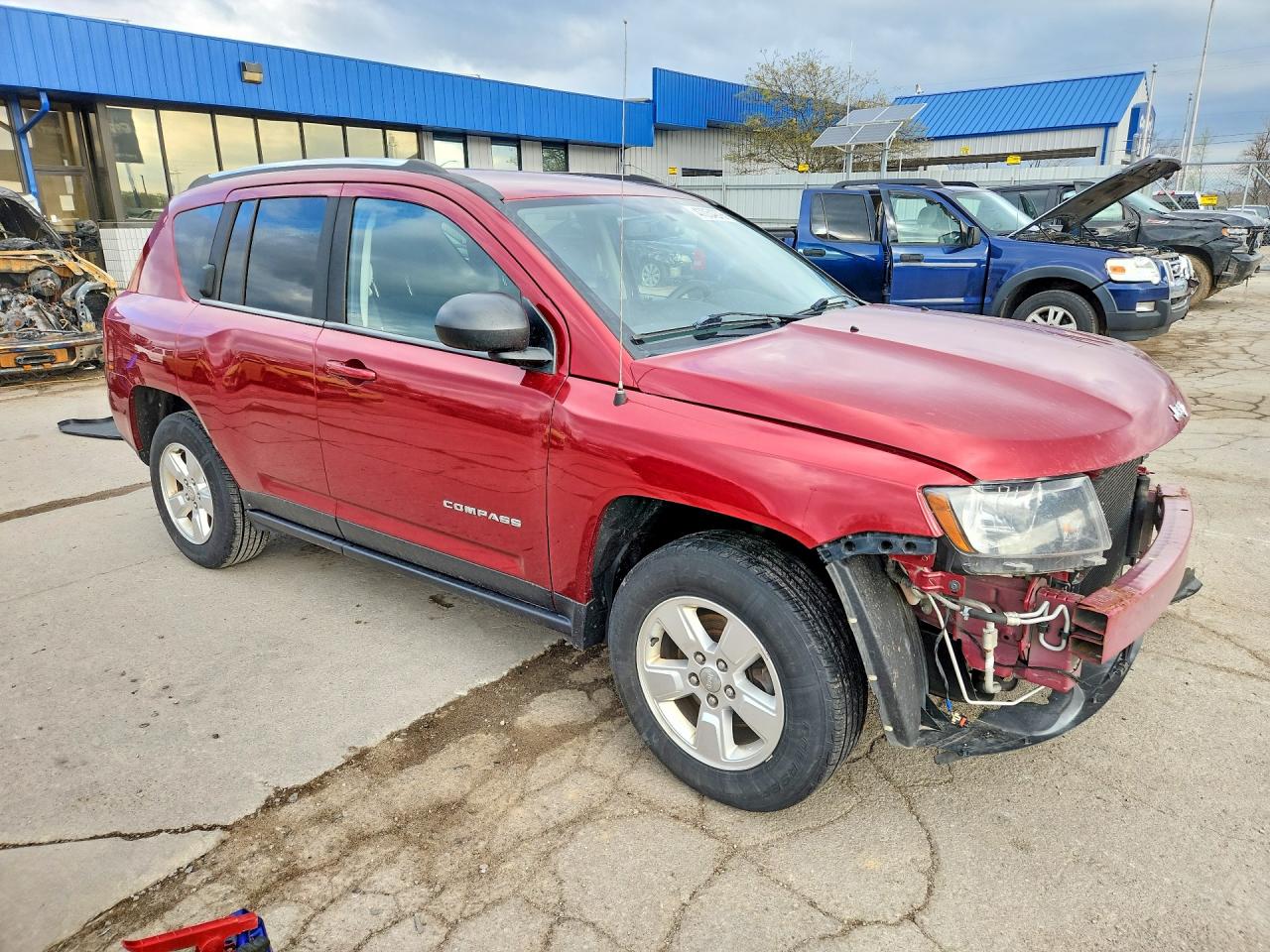 2014 Jeep Compass Sport Burgundy vin: 1C4NJCBA7ED508153