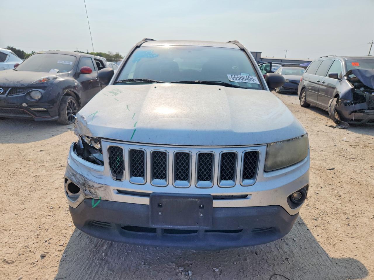 2014 Jeep Compass Sport Silver vin: 1C4NJCBA7ED548202