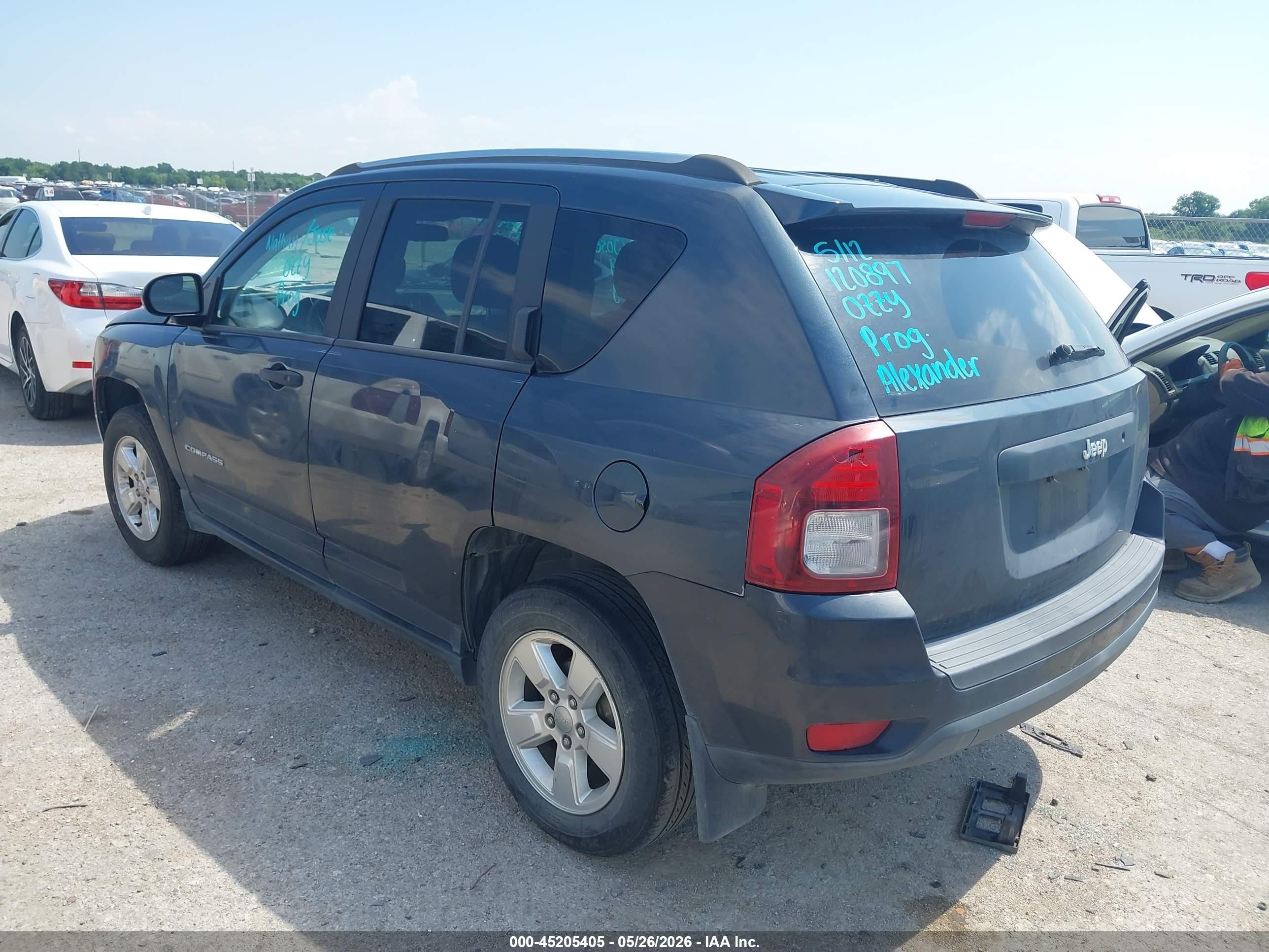 2014 Jeep Compass Sport Gray vin: 1C4NJCBA7ED631242