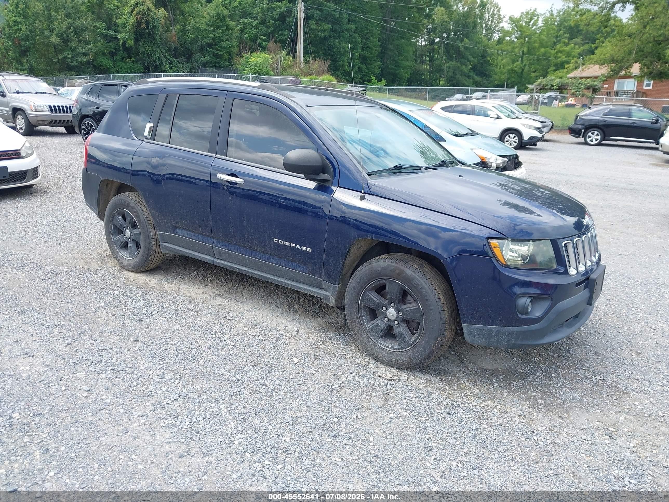 2014 Jeep Compass Sport Blue vin: 1C4NJCBA7ED882858