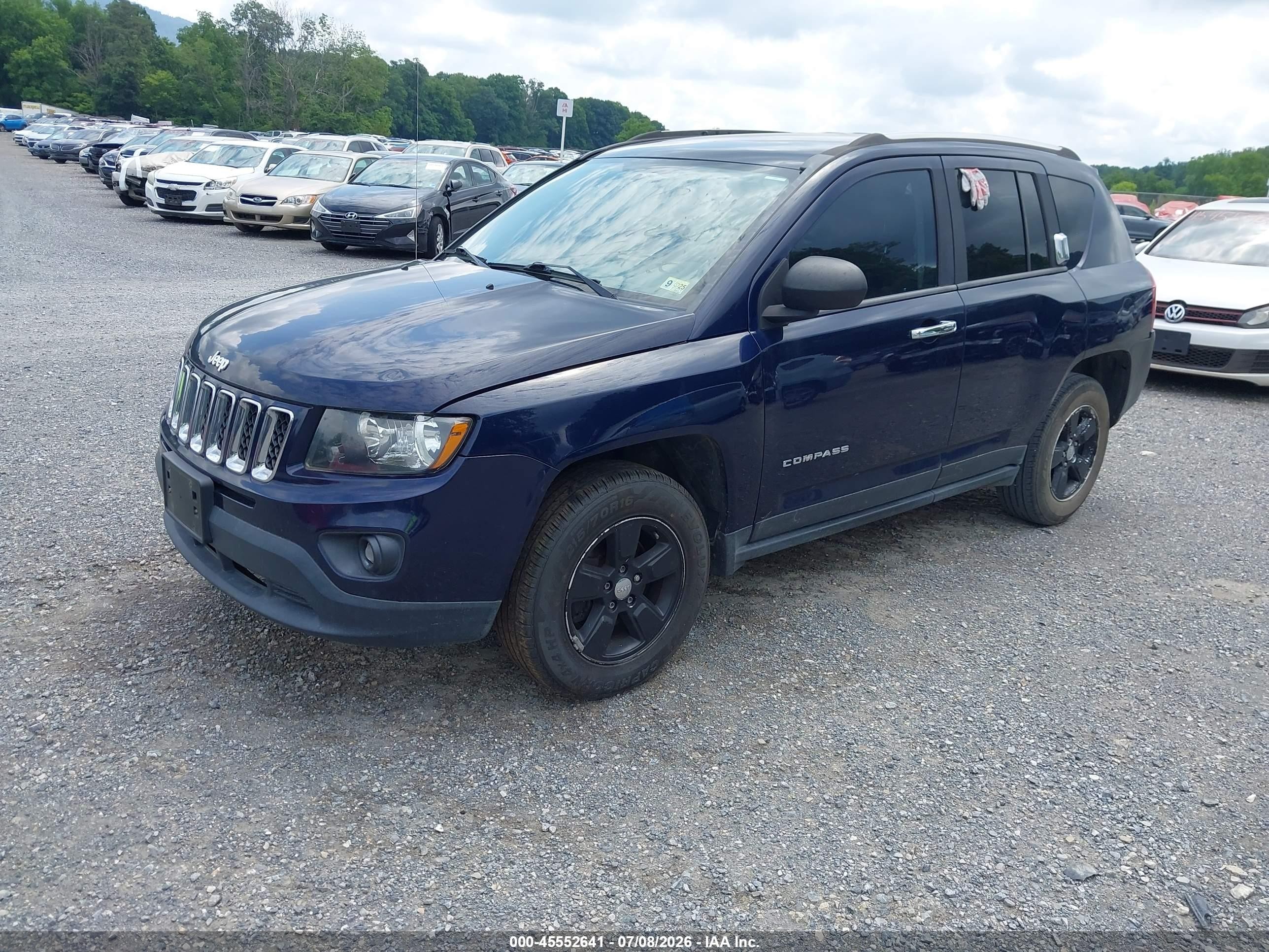 2014 Jeep Compass Sport Blue vin: 1C4NJCBA7ED882858
