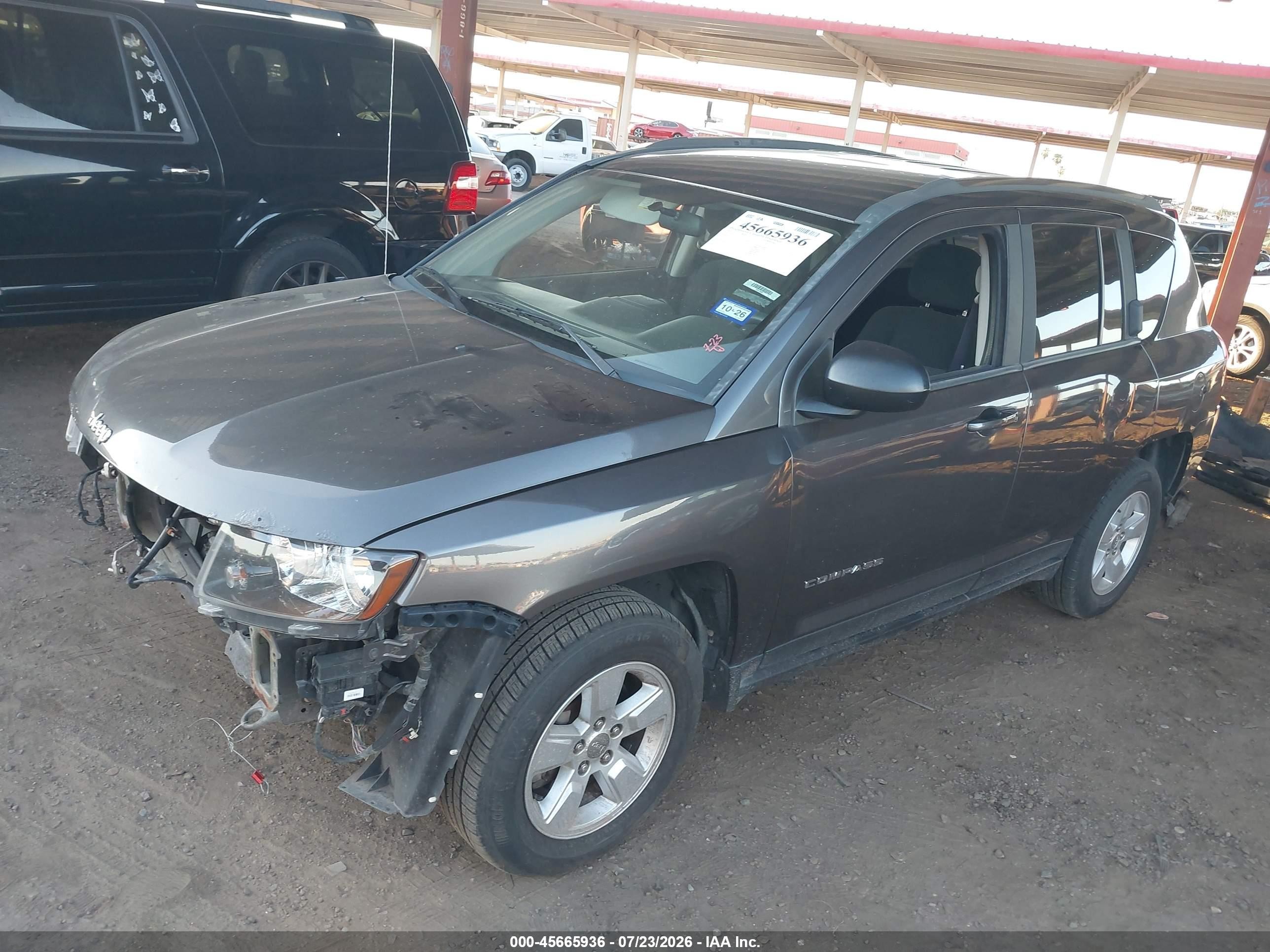 2015 Jeep Compass Sport Gray vin: 1C4NJCBA7FD124472