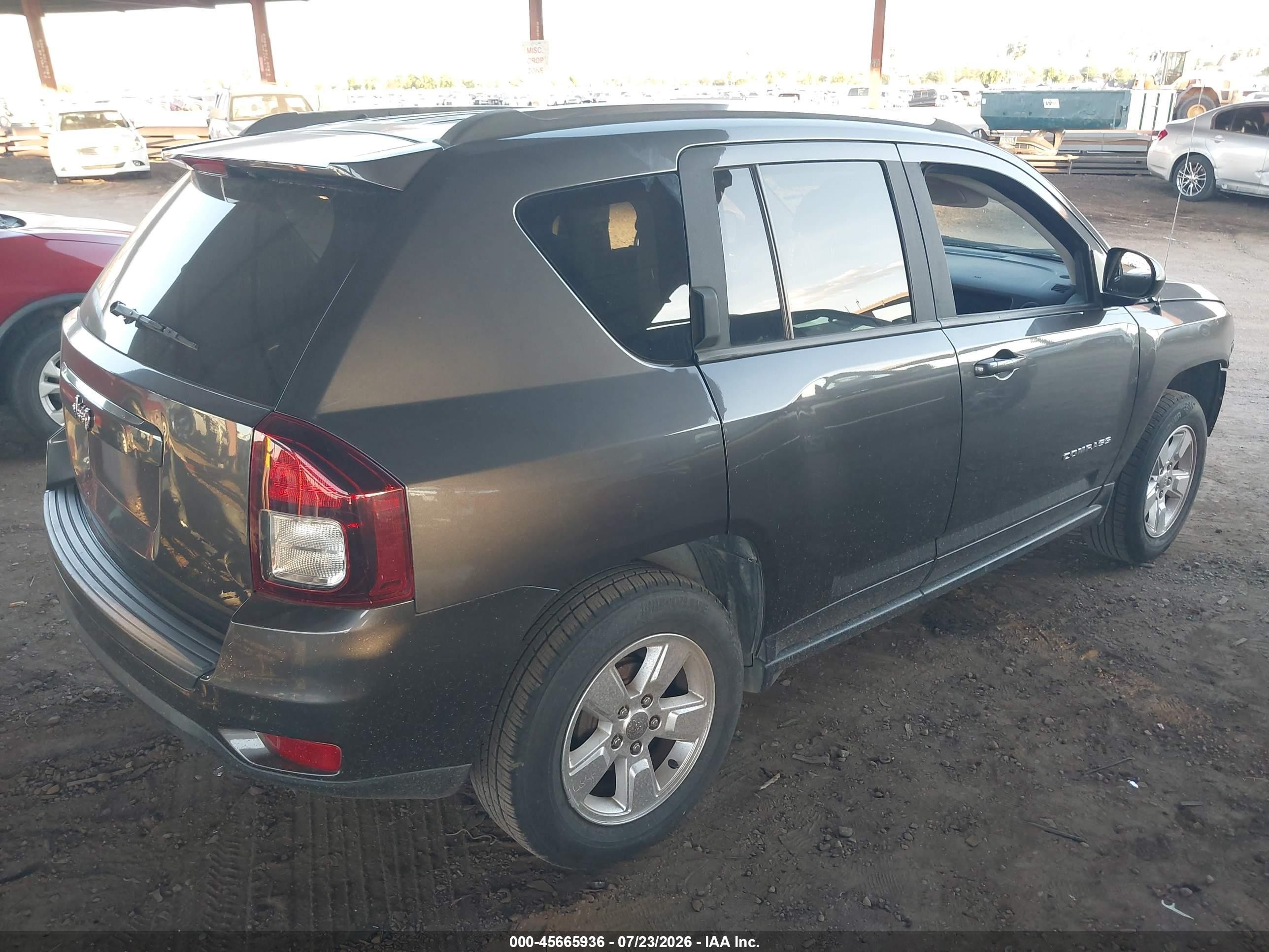 2015 Jeep Compass Sport Gray vin: 1C4NJCBA7FD124472