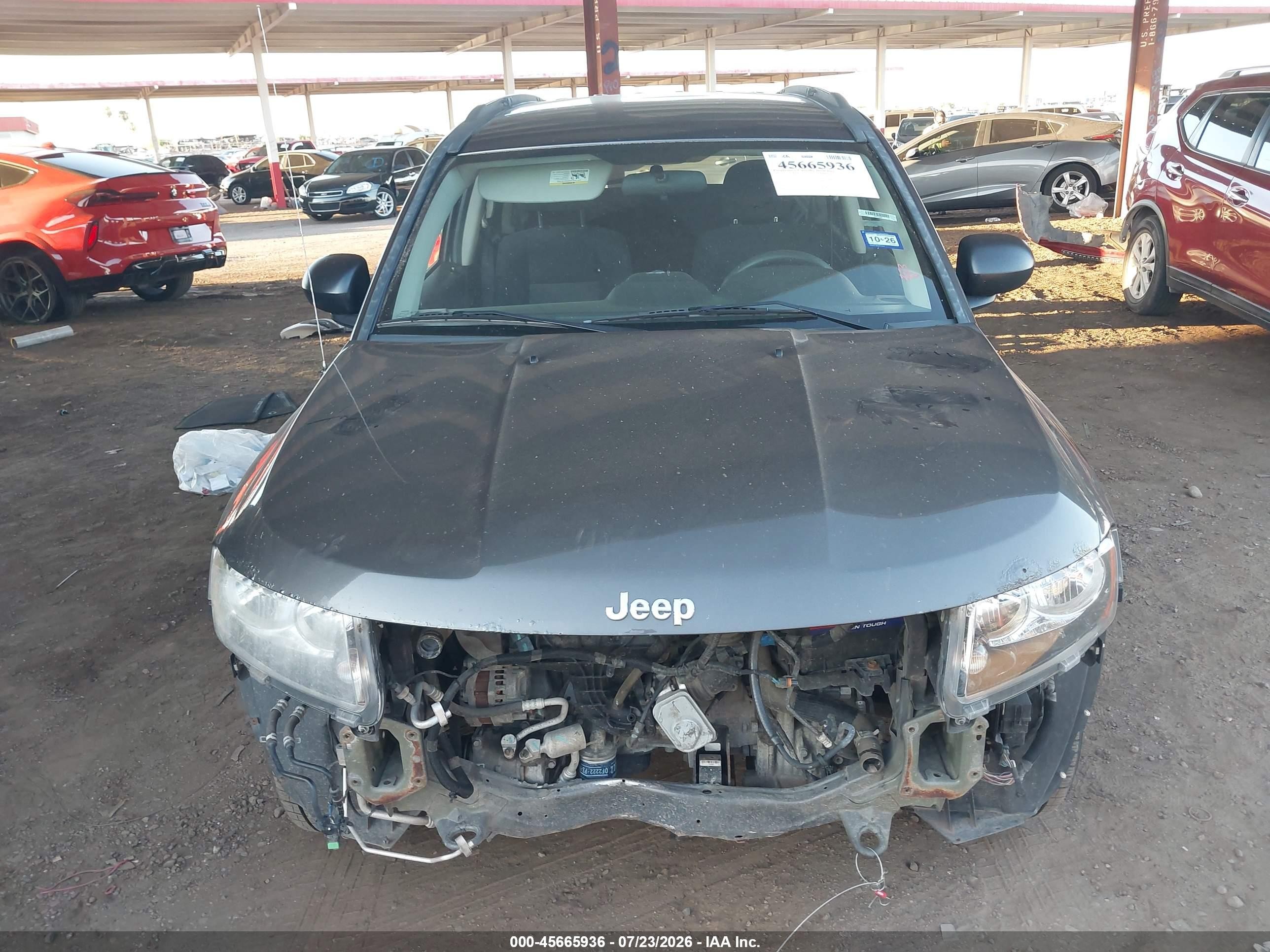 2015 Jeep Compass Sport Gray vin: 1C4NJCBA7FD124472