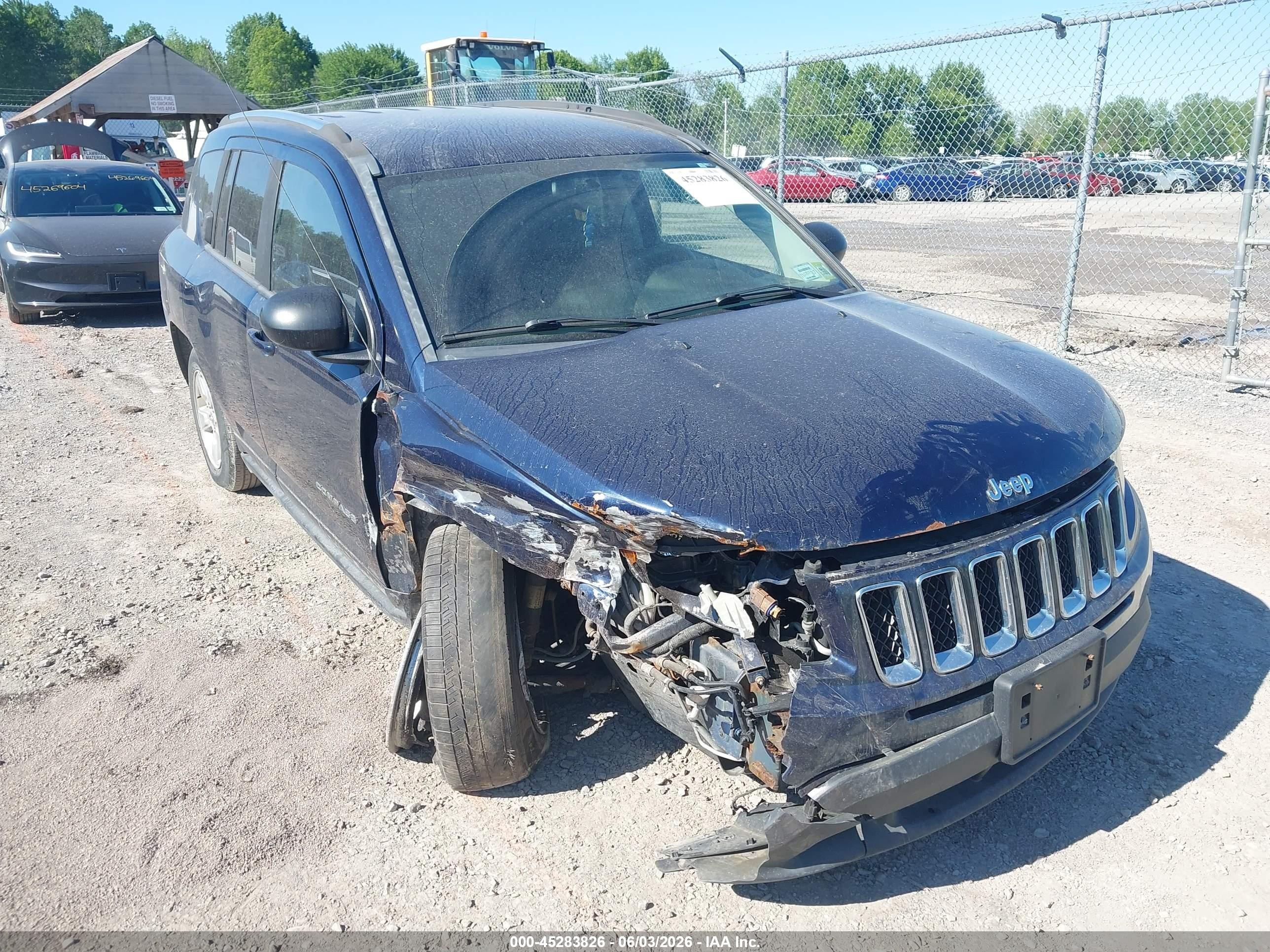 2015 Jeep Compass Sport Blue vin: 1C4NJCBA7FD208873
