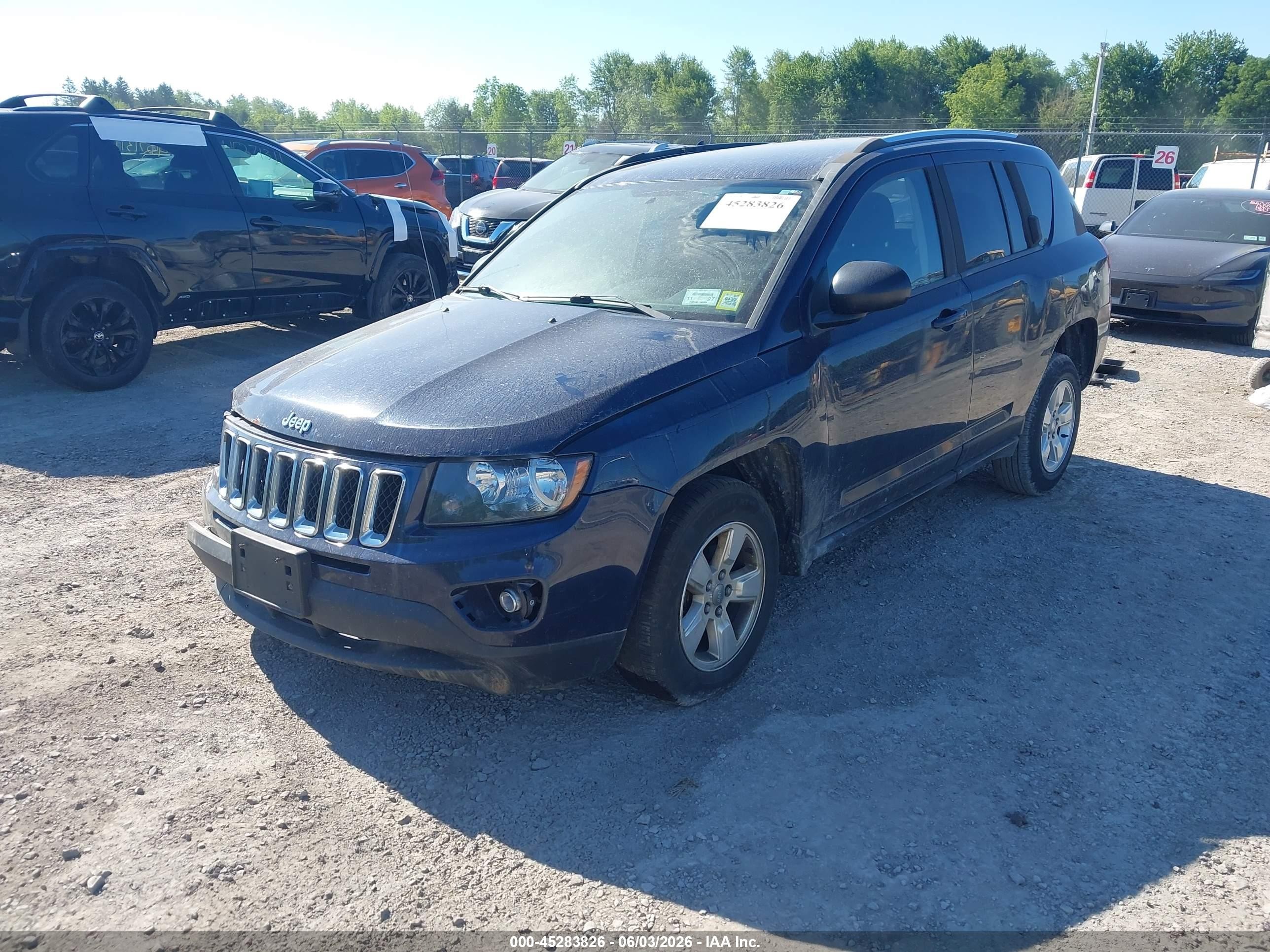 2015 Jeep Compass Sport Blue vin: 1C4NJCBA7FD208873
