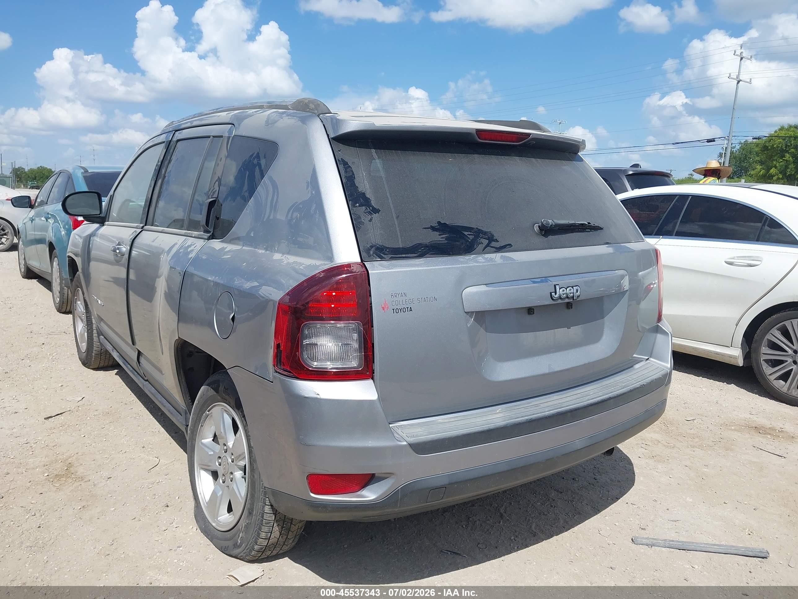 2015 Jeep Compass Sport Серый vin: 1C4NJCBA7FD218822