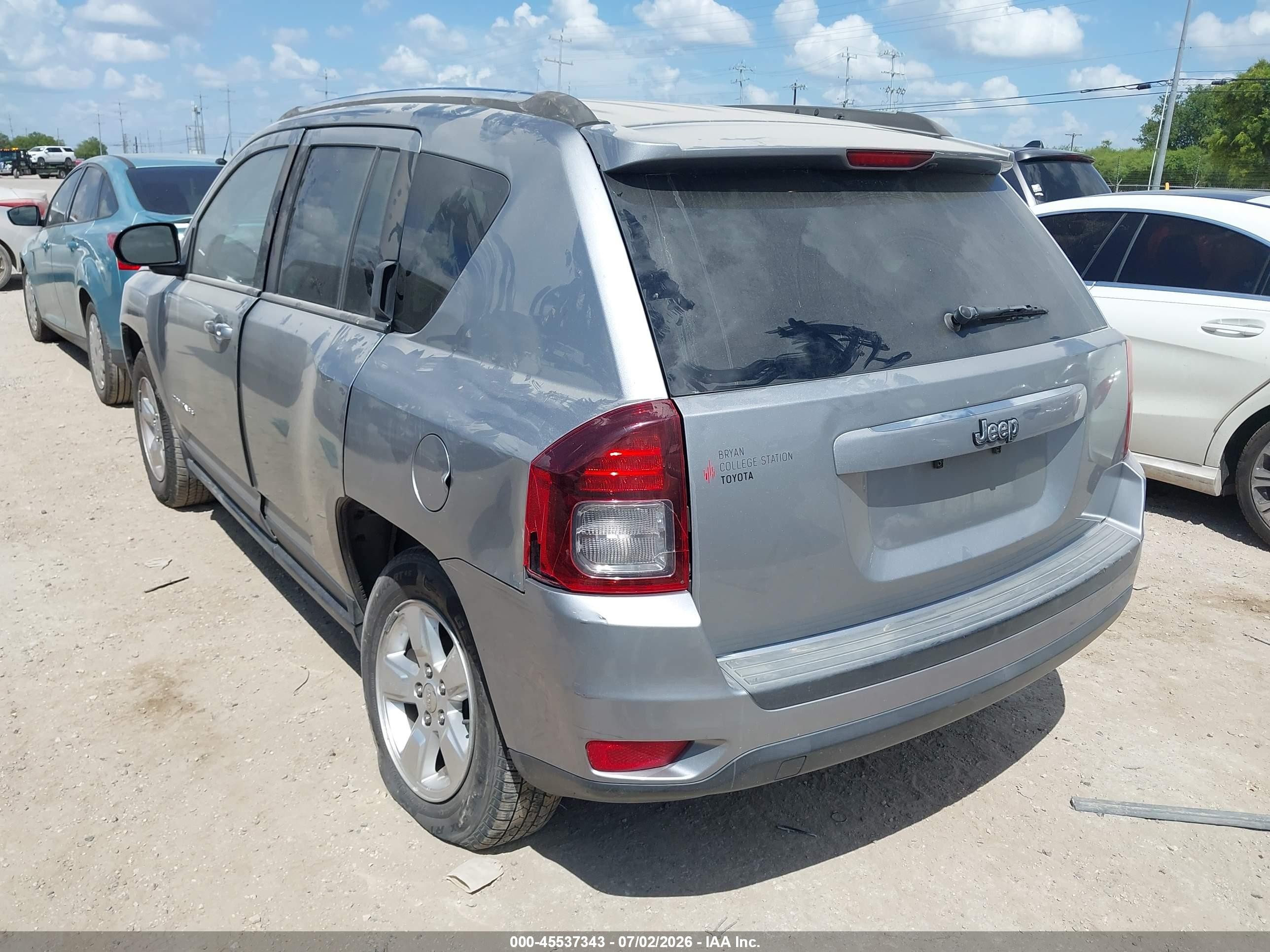 2015 Jeep Compass Sport Серый vin: 1C4NJCBA7FD218822