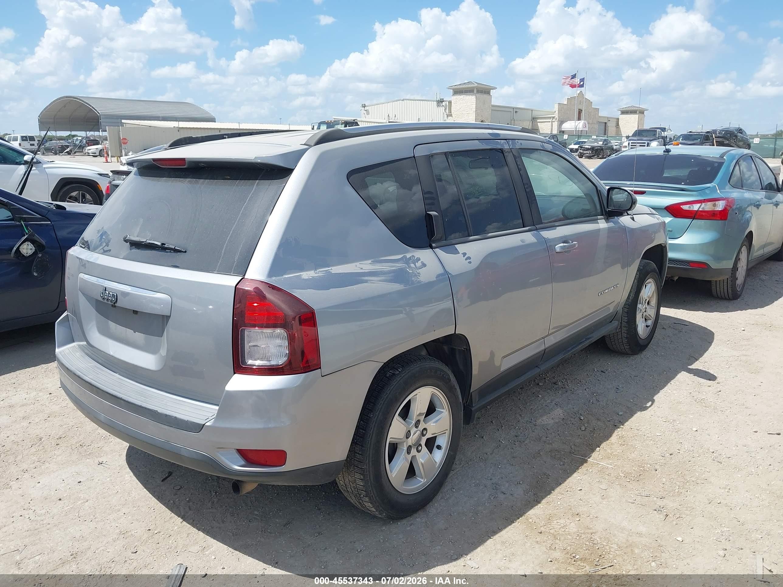 2015 Jeep Compass Sport Серый vin: 1C4NJCBA7FD218822
