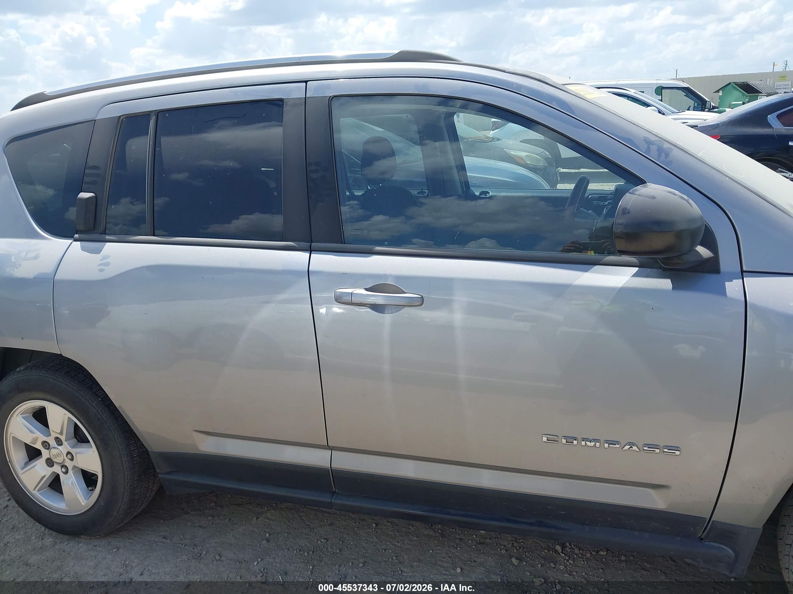 2015 Jeep Compass Sport Серый vin: 1C4NJCBA7FD218822