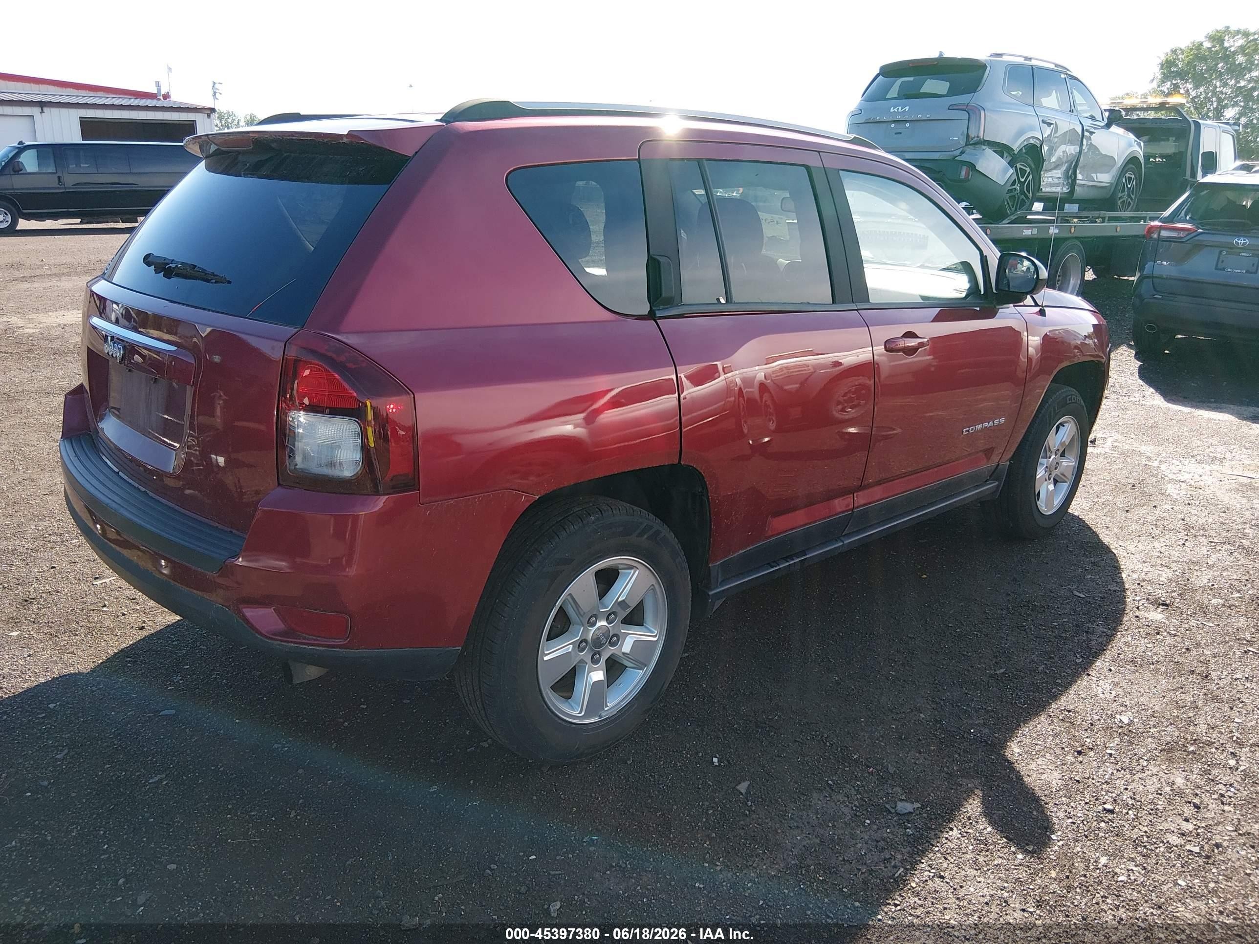 2015 Jeep Compass Sport Red vin: 1C4NJCBA7FD273397