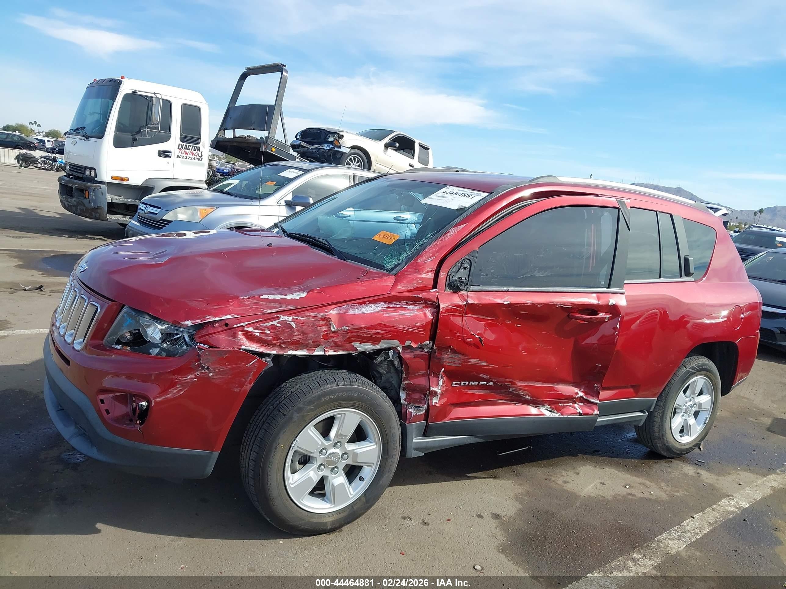 2015 Jeep Compass Sport Red vin: 1C4NJCBA7FD418468