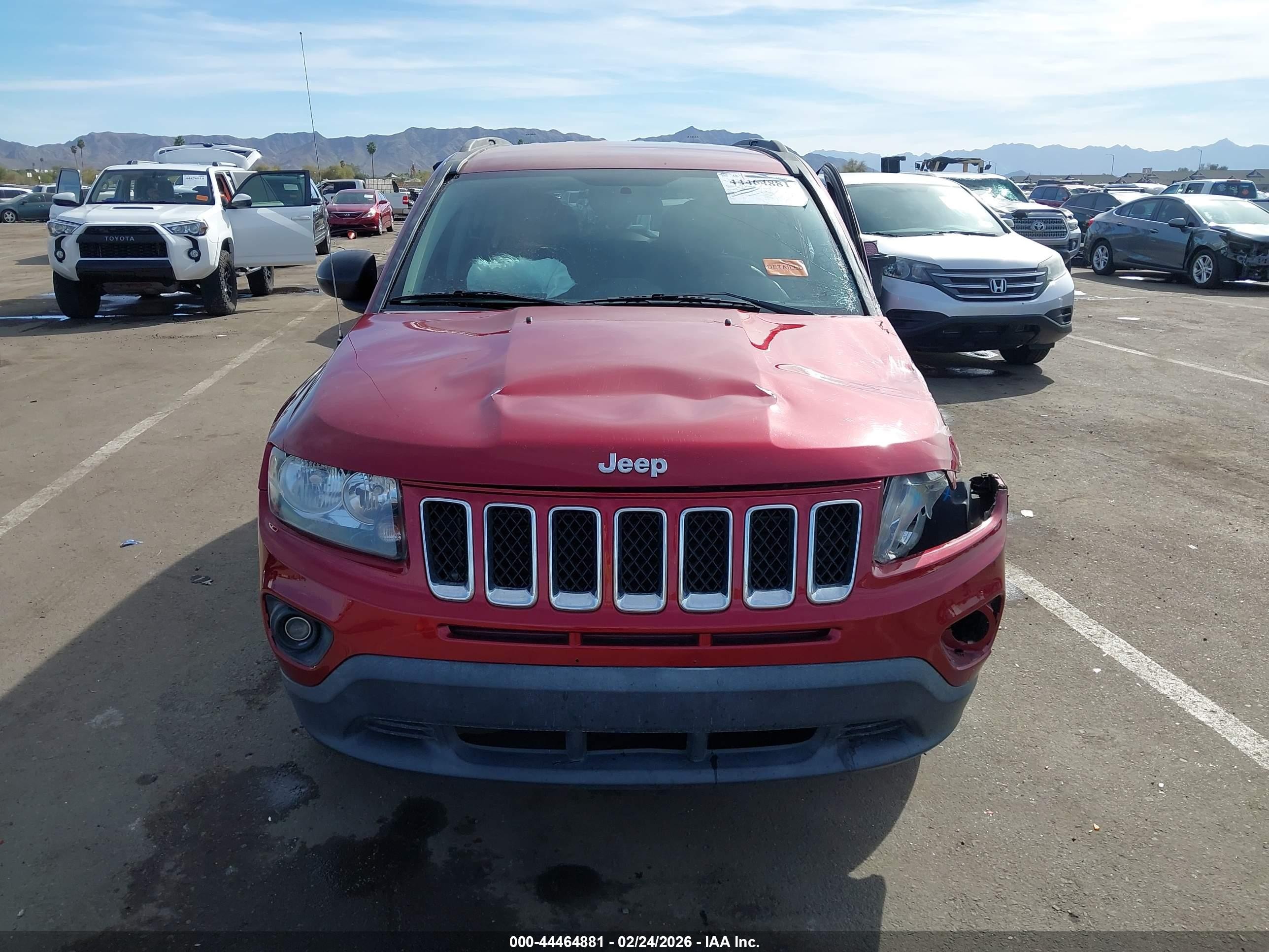2015 Jeep Compass Sport Red vin: 1C4NJCBA7FD418468