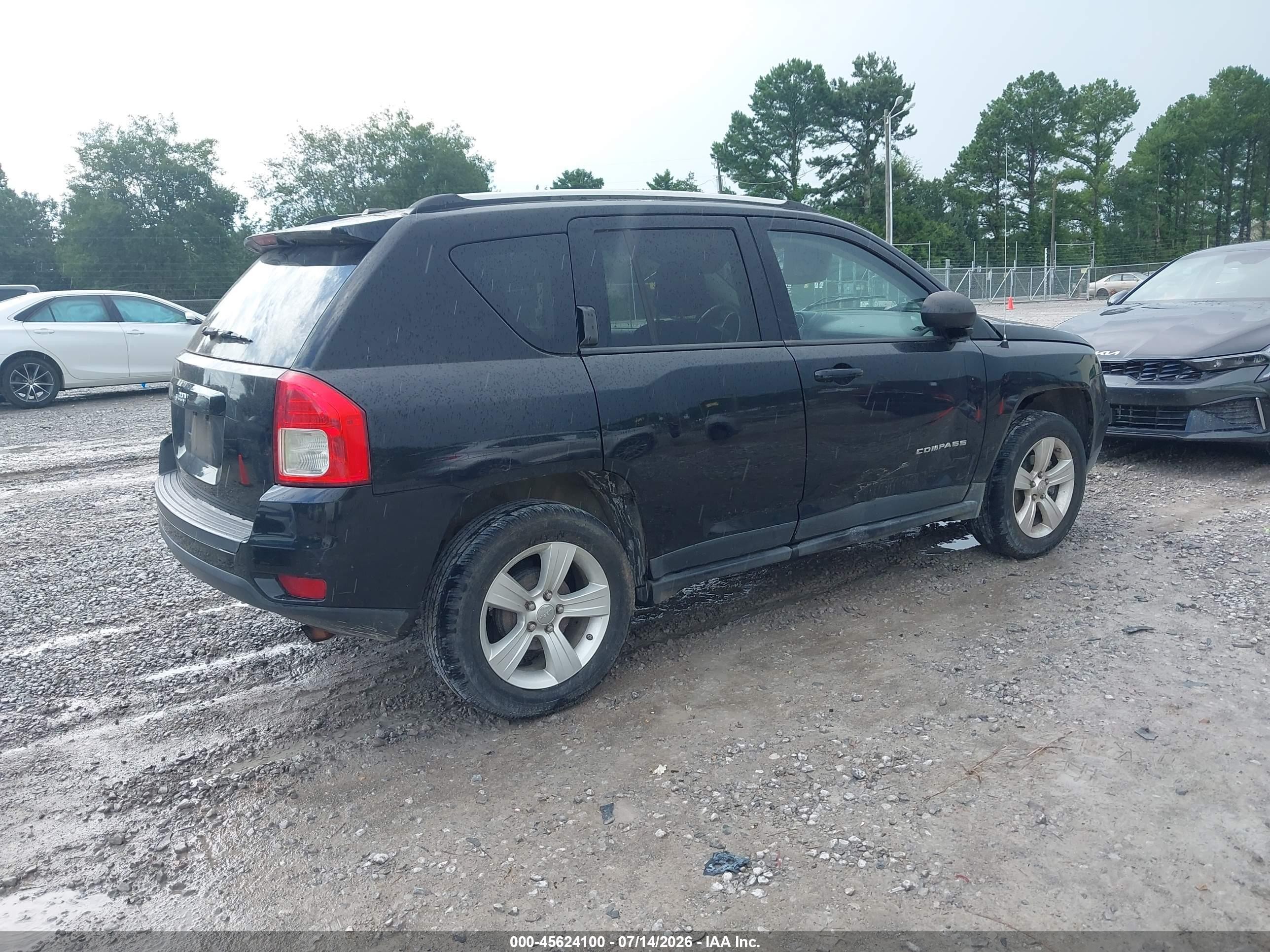 2012 Jeep Compass Sport Black vin: 1C4NJCBA8CD605388