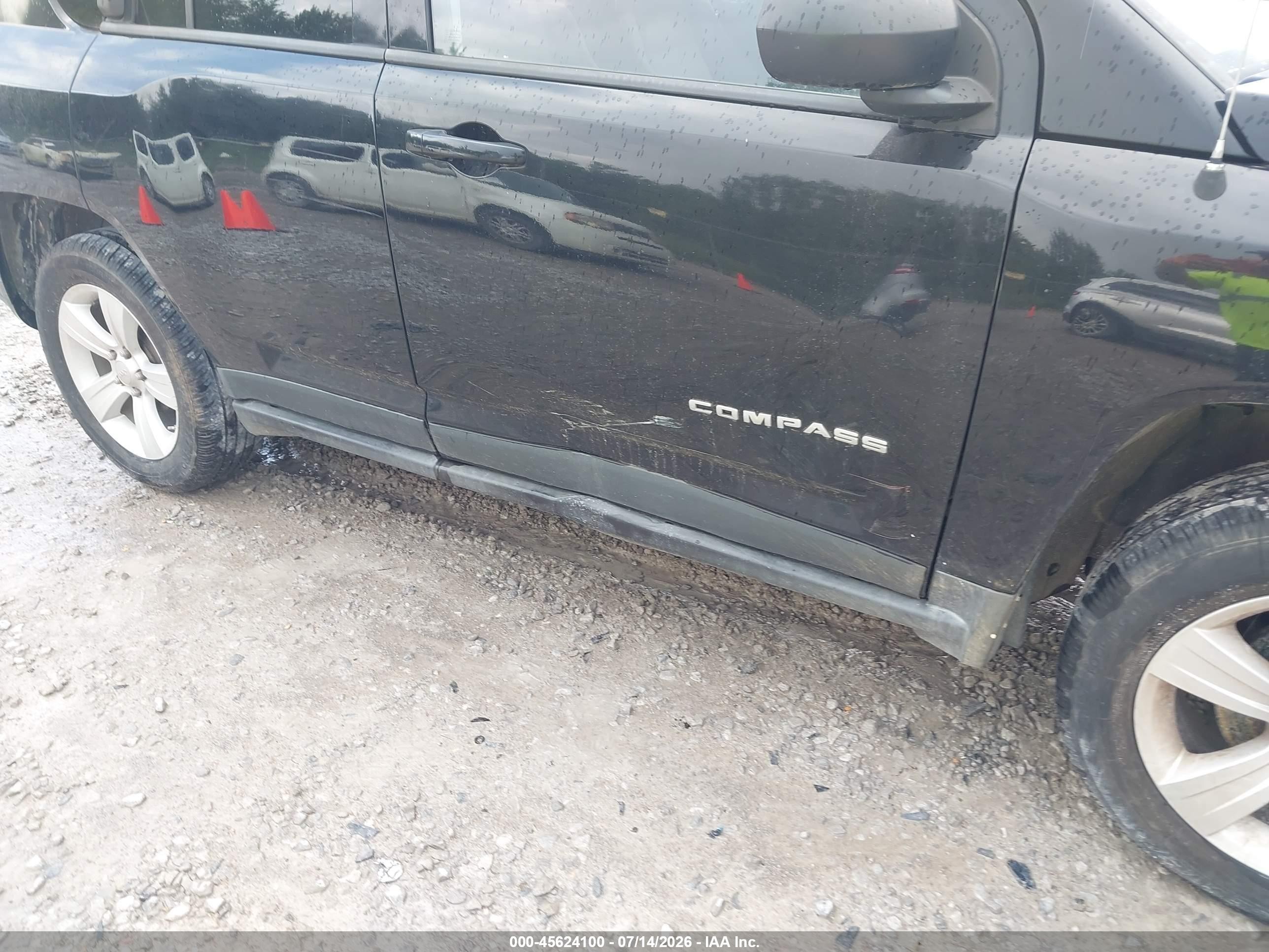 2012 Jeep Compass Sport Black vin: 1C4NJCBA8CD605388