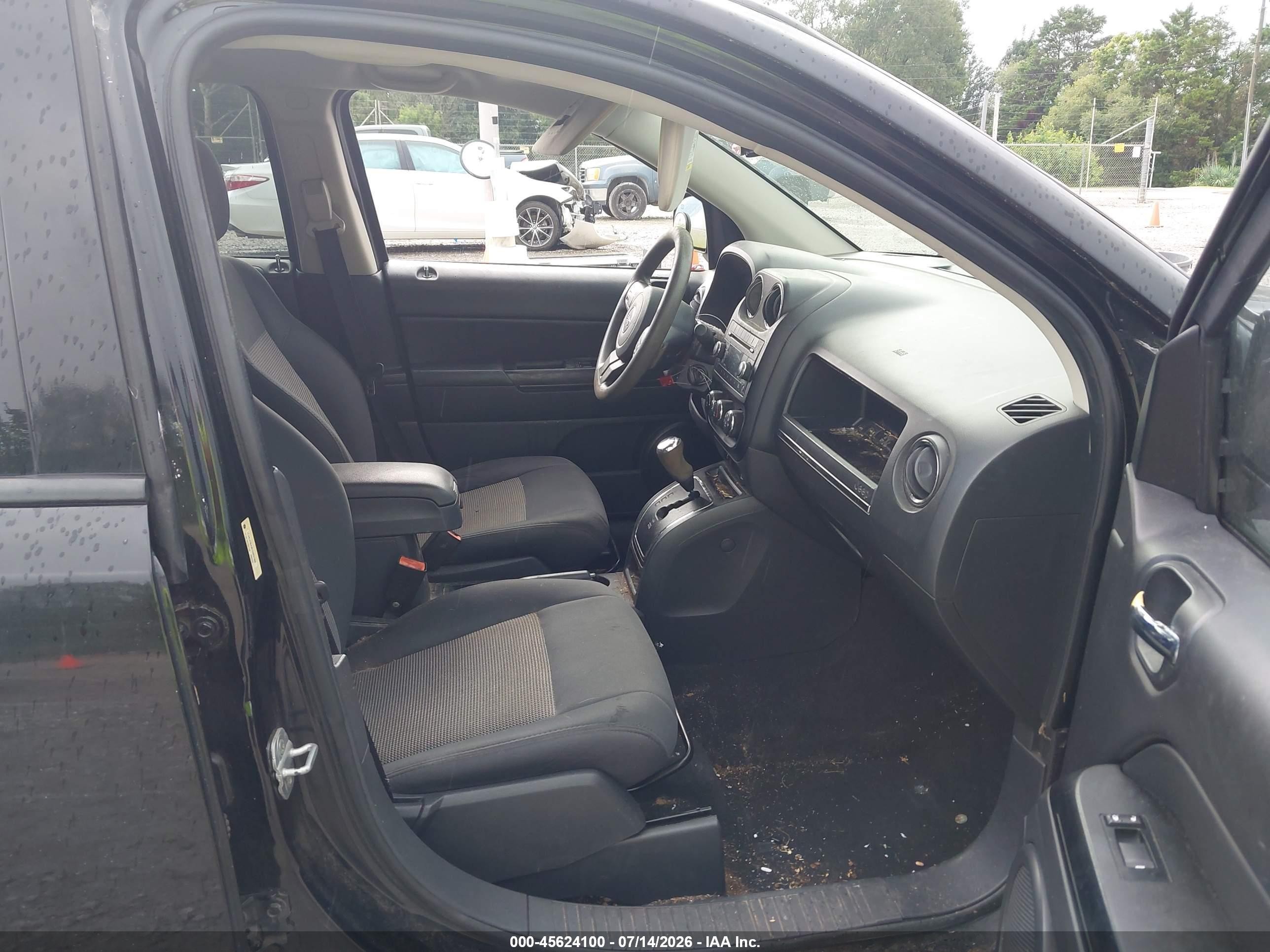 2012 Jeep Compass Sport Black vin: 1C4NJCBA8CD605388