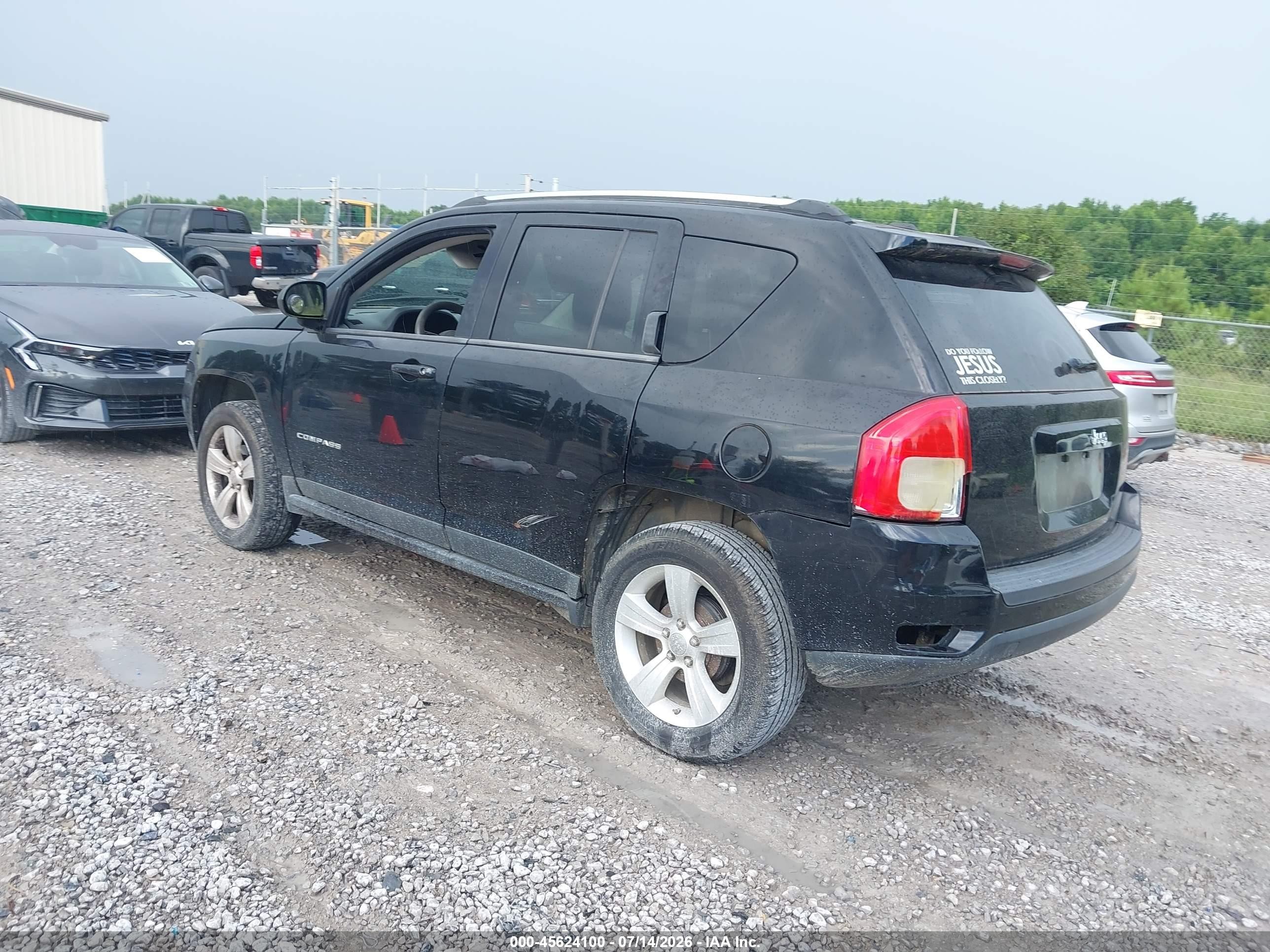 2012 Jeep Compass Sport Black vin: 1C4NJCBA8CD605388