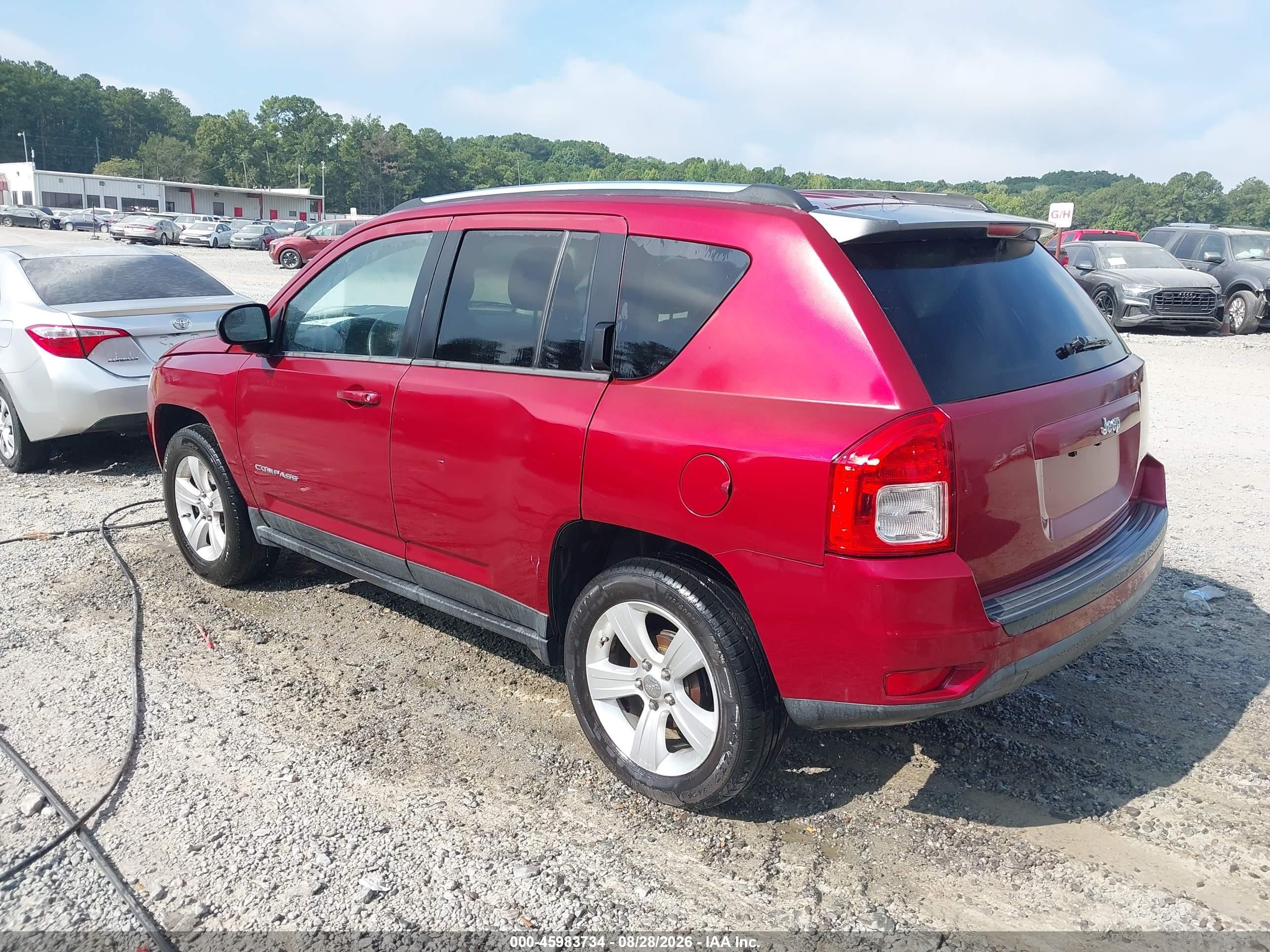 2012 Jeep Compass Sport Red vin: 1C4NJCBA8CD634244