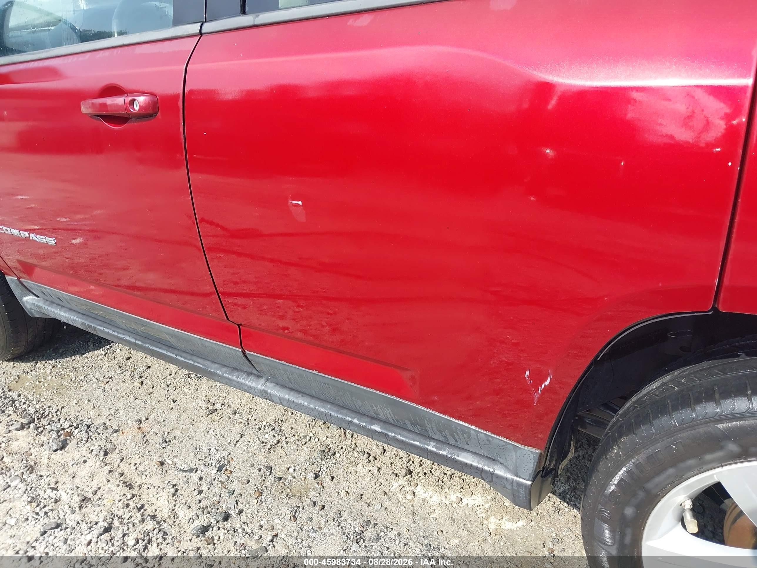2012 Jeep Compass Sport Red vin: 1C4NJCBA8CD634244