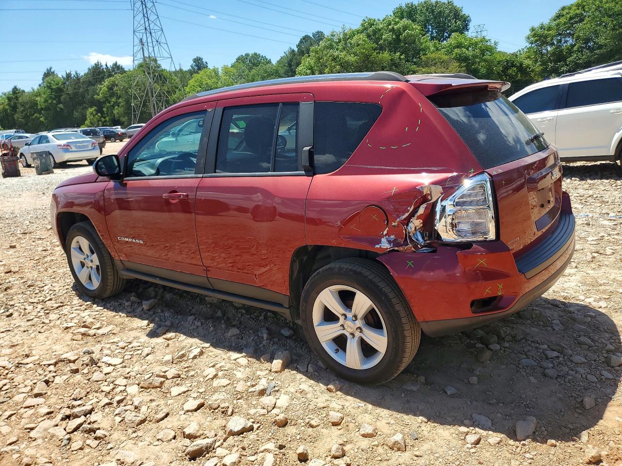 2012 Jeep Compass Sport Red vin: 1C4NJCBA8CD723747