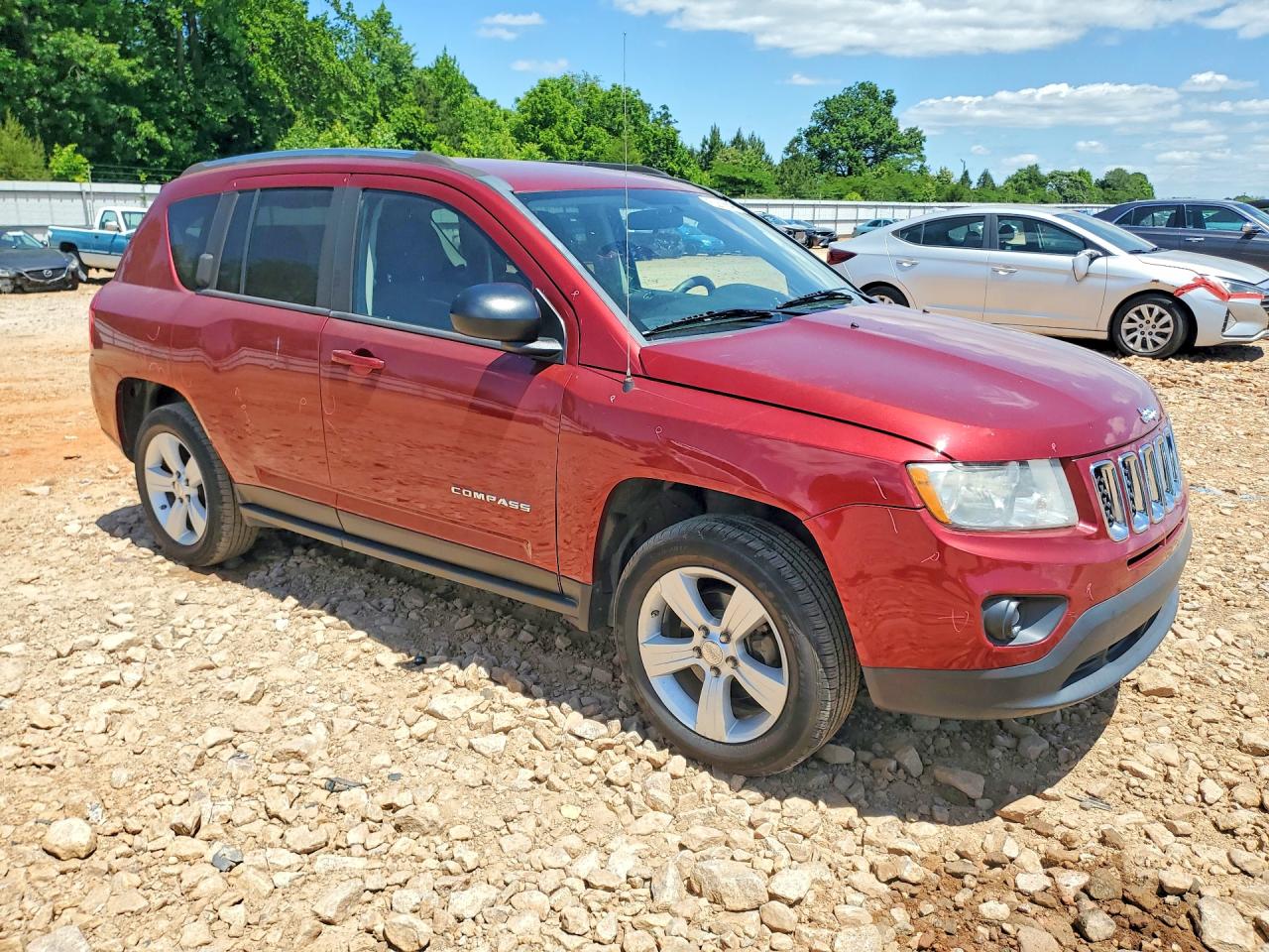 2012 Jeep Compass Sport Red vin: 1C4NJCBA8CD723747