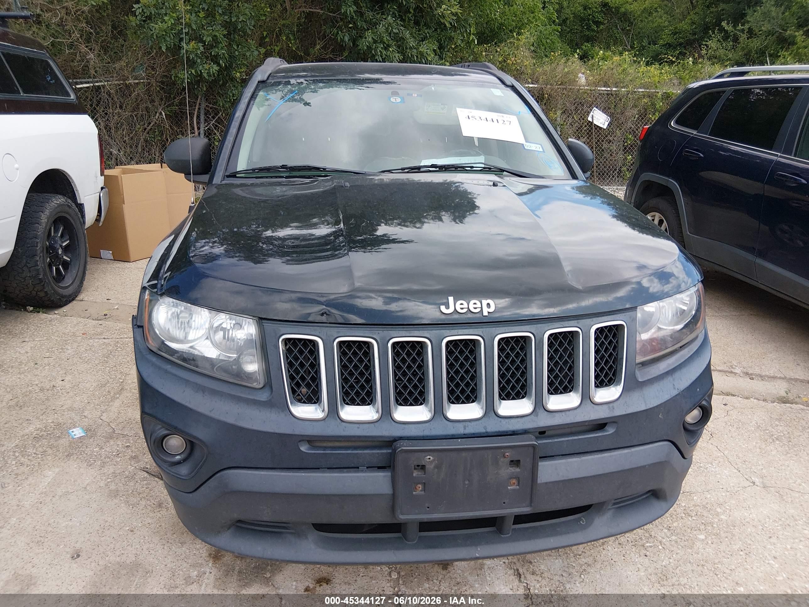 2014 Jeep Compass Sport Black vin: 1C4NJCBA8ED777276