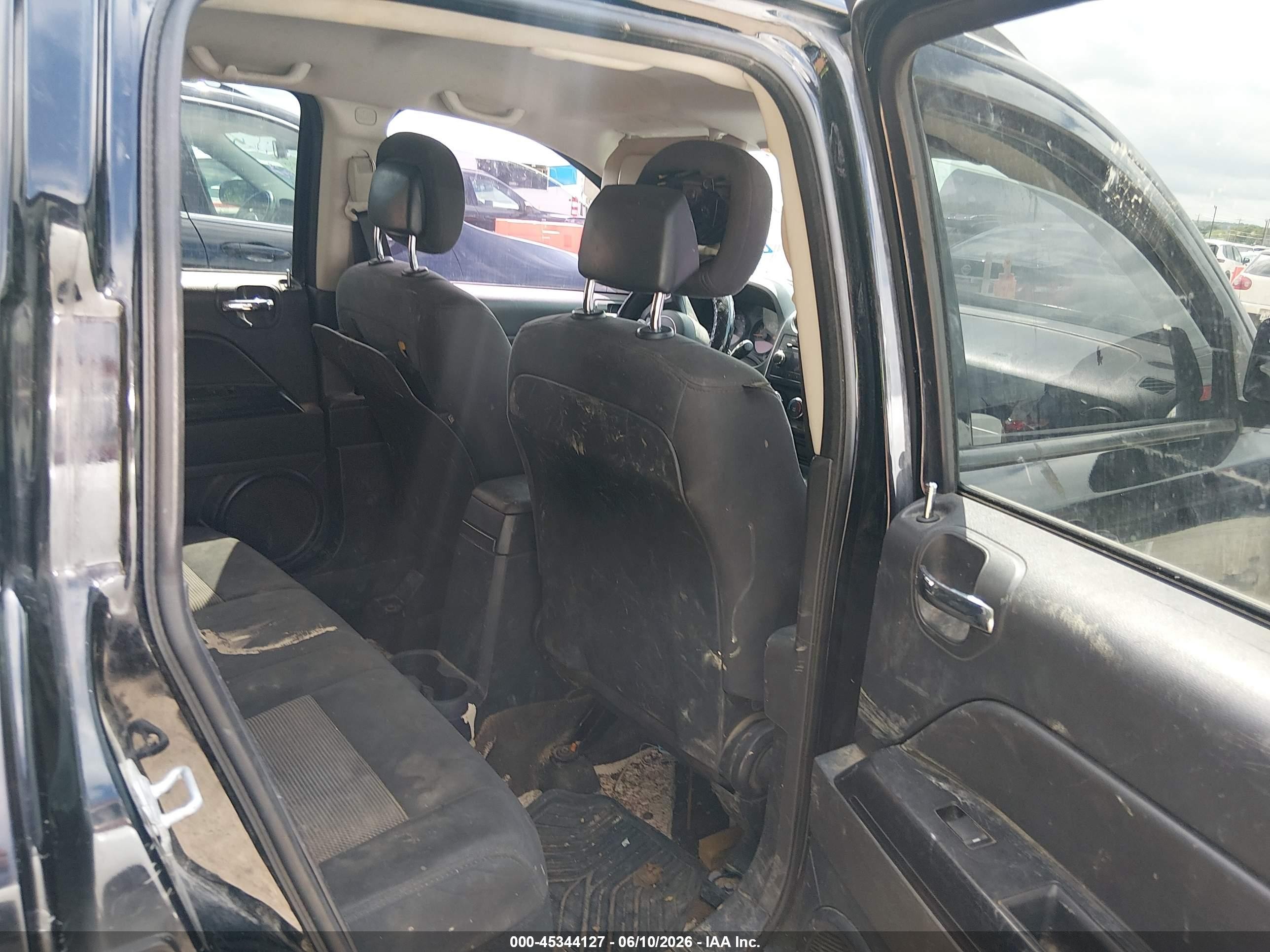 2014 Jeep Compass Sport Black vin: 1C4NJCBA8ED777276