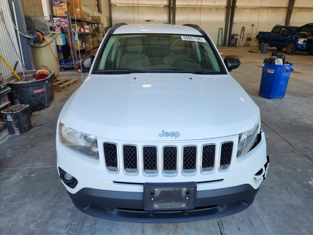 2014 Jeep Compass Sport White vin: 1C4NJCBA8ED790223