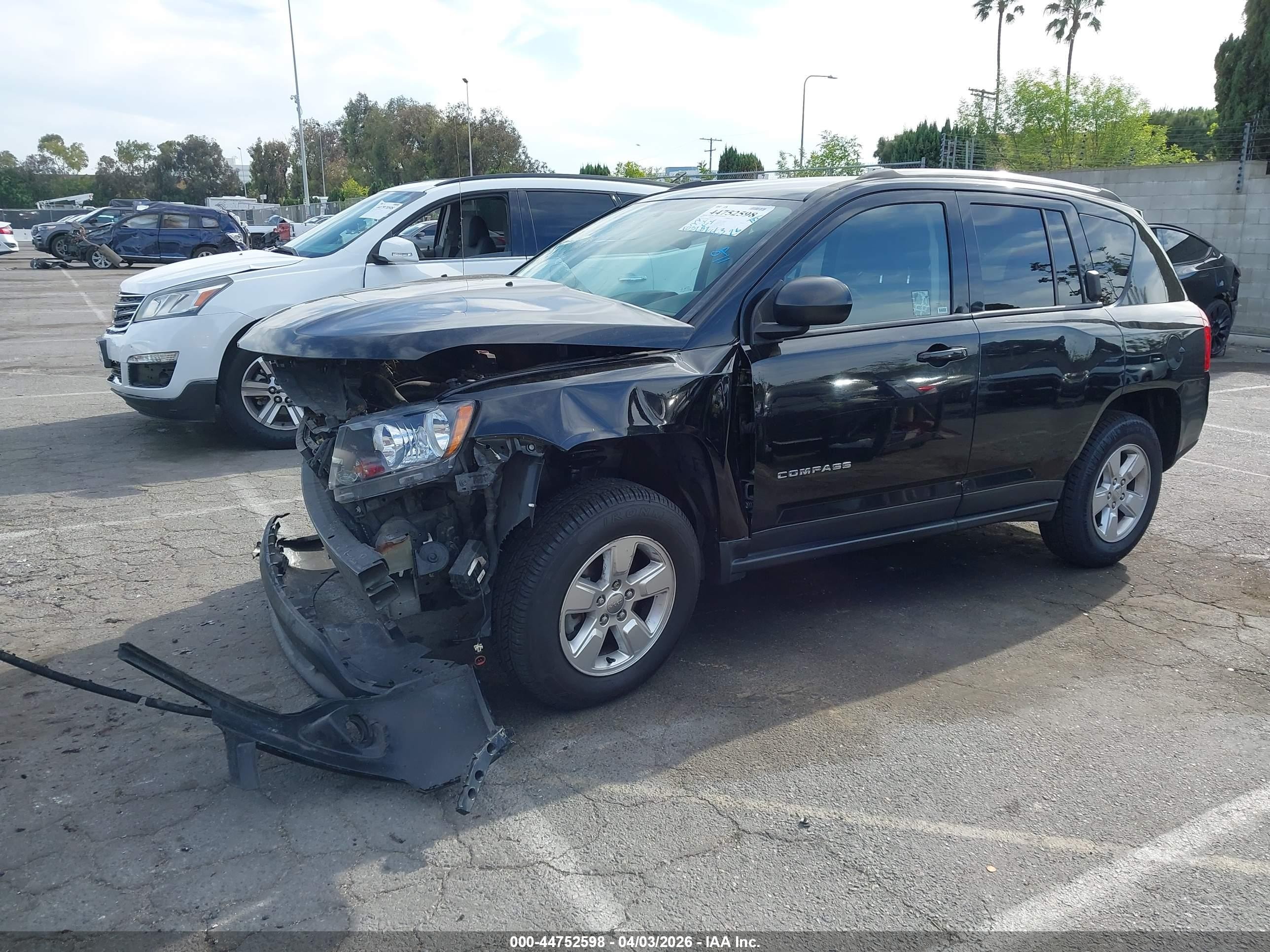 2015 Jeep Compass Sport Black vin: 1C4NJCBA8FD138736