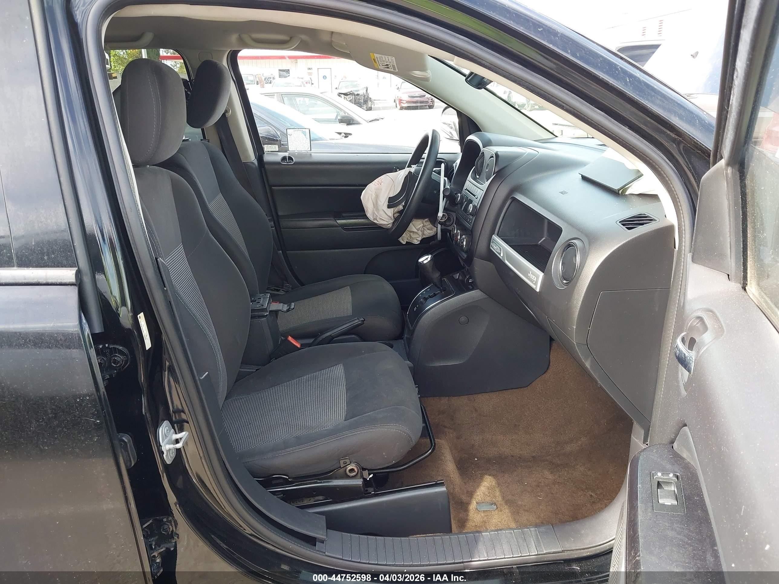 2015 Jeep Compass Sport Black vin: 1C4NJCBA8FD138736