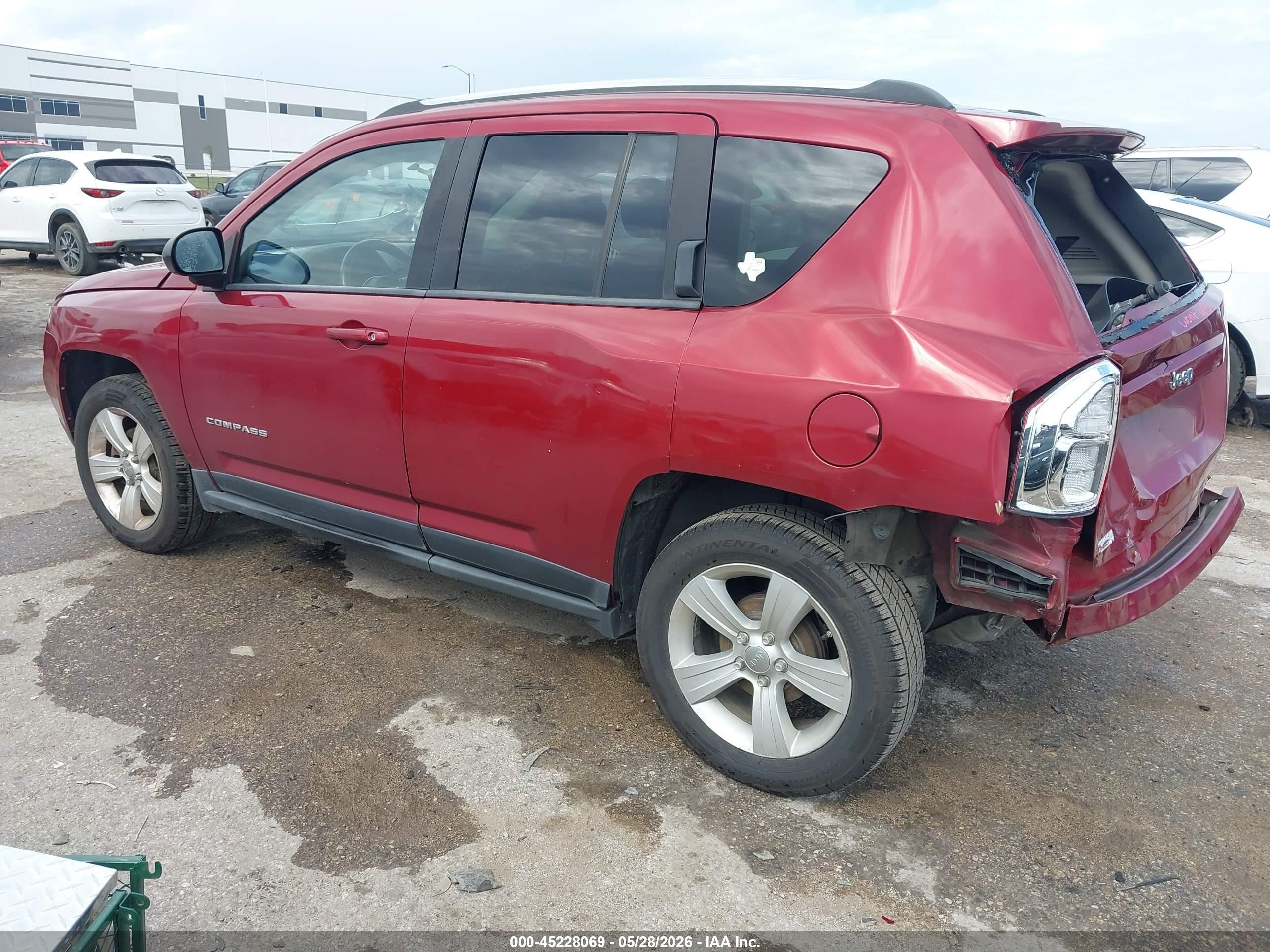 2012 Jeep Compass Sport Red vin: 1C4NJCBA9CD579223