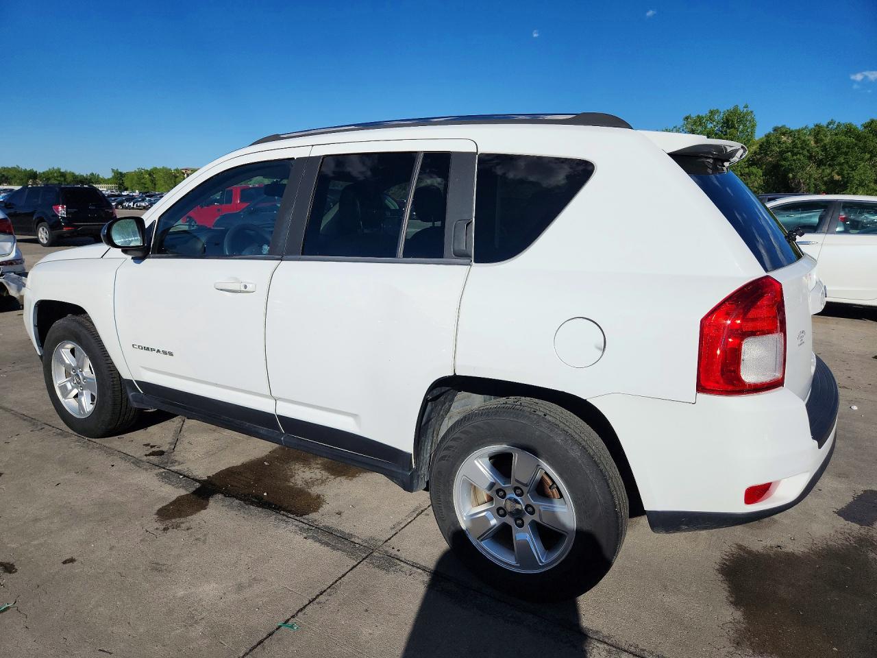 2013 Jeep Compass Sport White vin: 1C4NJCBA9DD246523