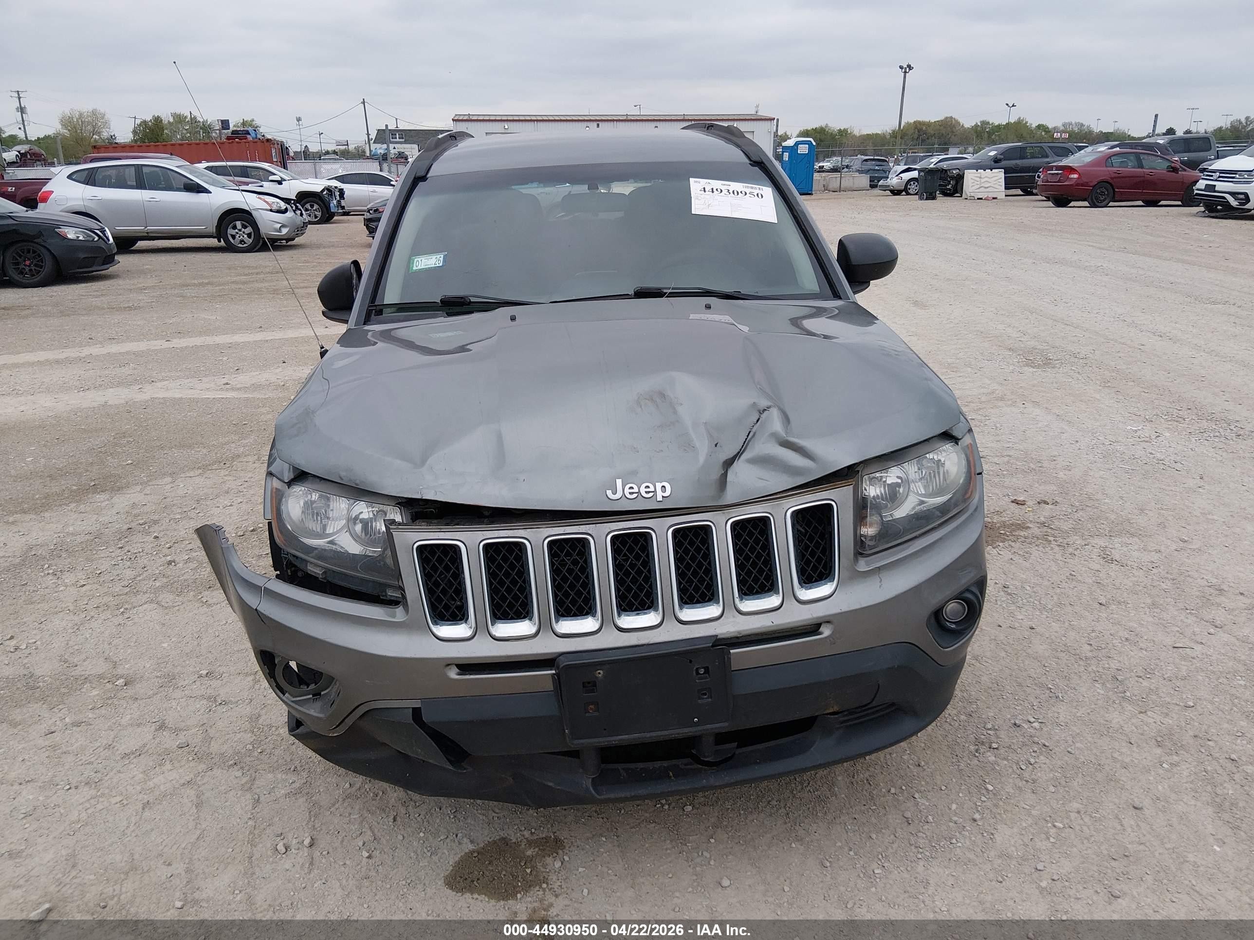 2014 Jeep Compass Sport Silver vin: 1C4NJCBA9ED547956
