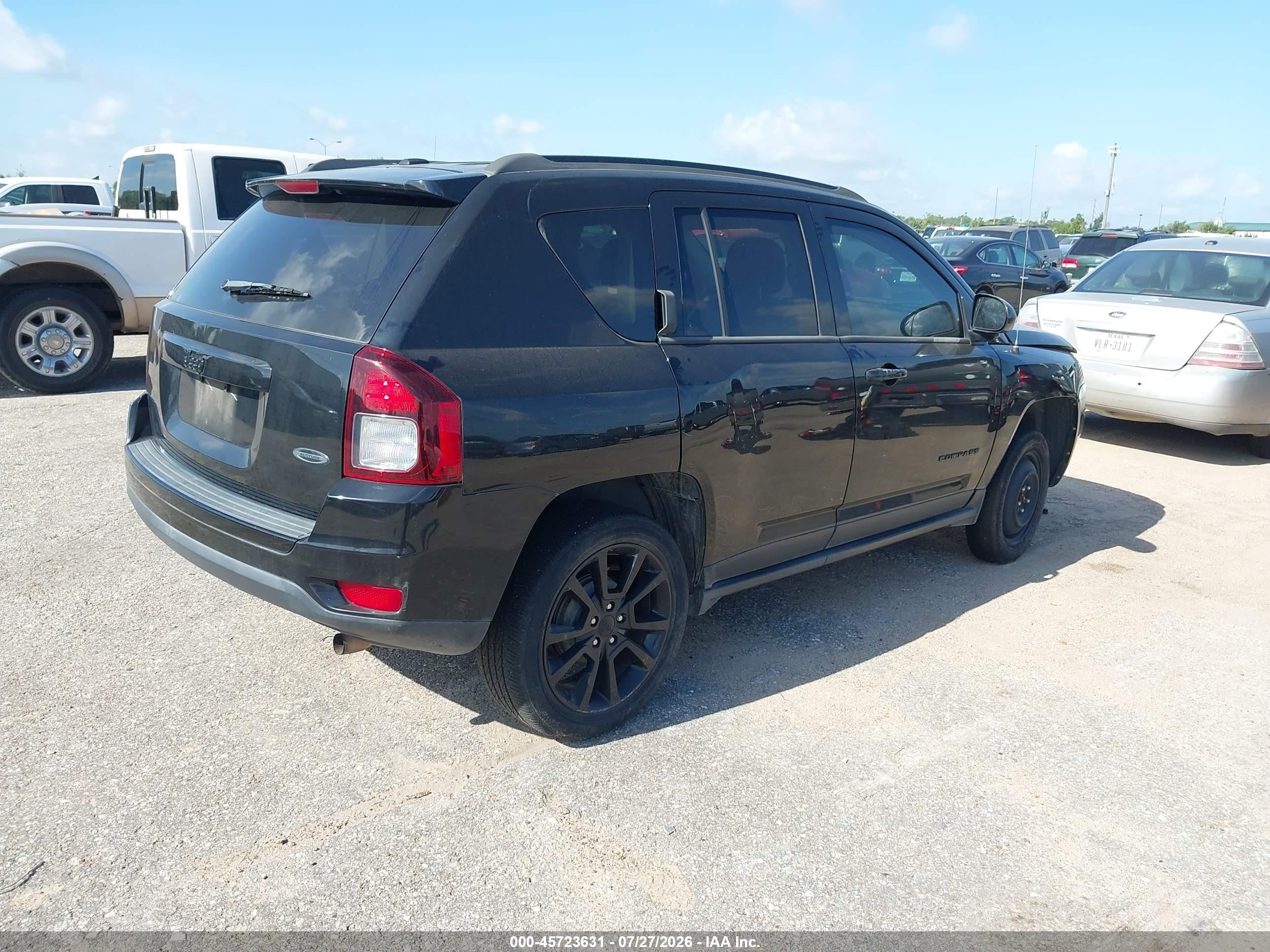 2014 Jeep Compass Altitude Black vin: 1C4NJCBA9ED674416