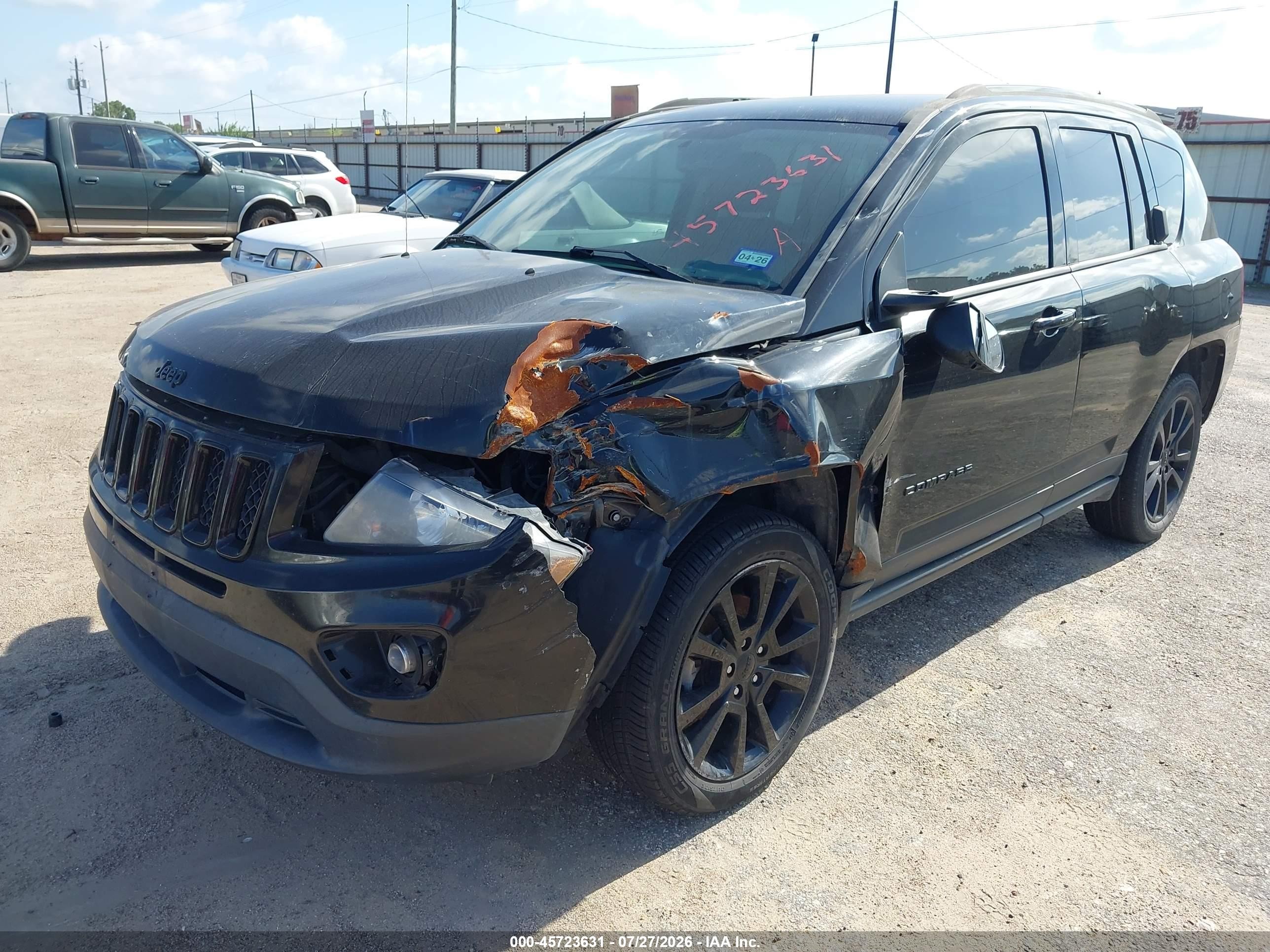 2014 Jeep Compass Altitude Black vin: 1C4NJCBA9ED674416